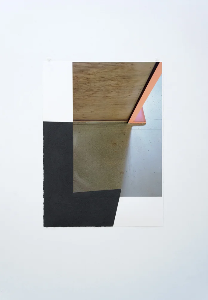 Ultra Iterum (13-D-25), 41 x 30”, Fabriano 640 gsm paper, pigment prints, steel powder, crushed glass, matt medium, 2013