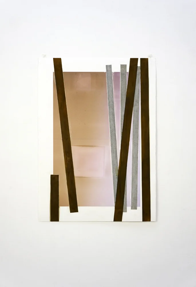 Ultra Iterum (13-D-17), 41 x 30”, Fabriano 640 gsm paper, pigment prints, steel powder, glass beads, mica powder, matt medium, 2013