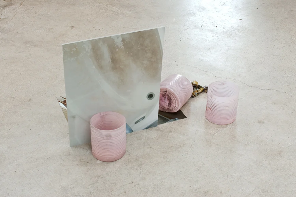 Recinere (Lockset), 22” x 35” x 23”, pigment prints mounted on aluminum, glass, paper, 2010