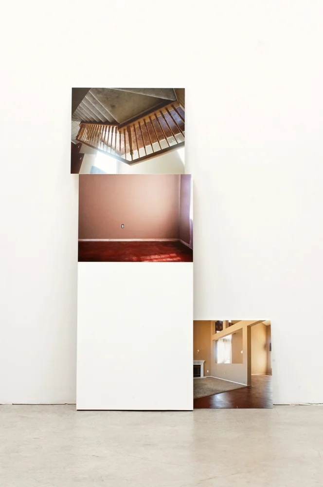Recinere (Outlet), 62” x 37” x 5”, pigment prints mounted on aluminum and wood, paint, 2010