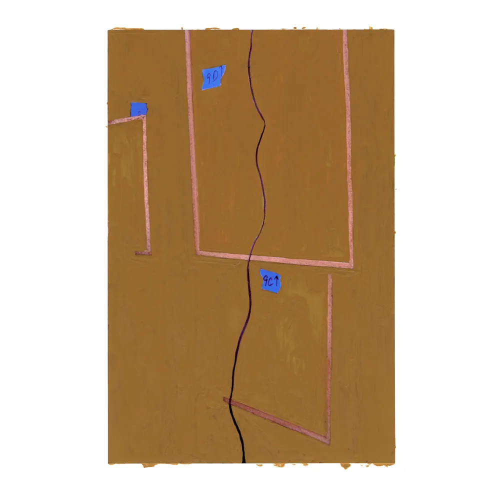 Sed Etiam (07-D-38), 8.25 x 10” , lacquer, enamel 4 x 6" photograph mounted on paper, 2007