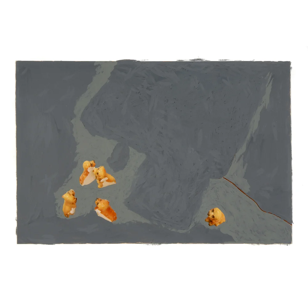 Sed Etiam (06-D-63), 8.25 x 10” , lacquer, enamel 4 x 6" photograph mounted on paper, 2006