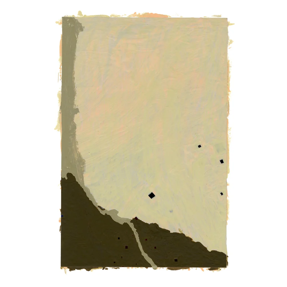 Sed Etiam (07-D-43), 8.25 x 10” , lacquer, enamel 4 x 6" photograph mounted on paper, 2007