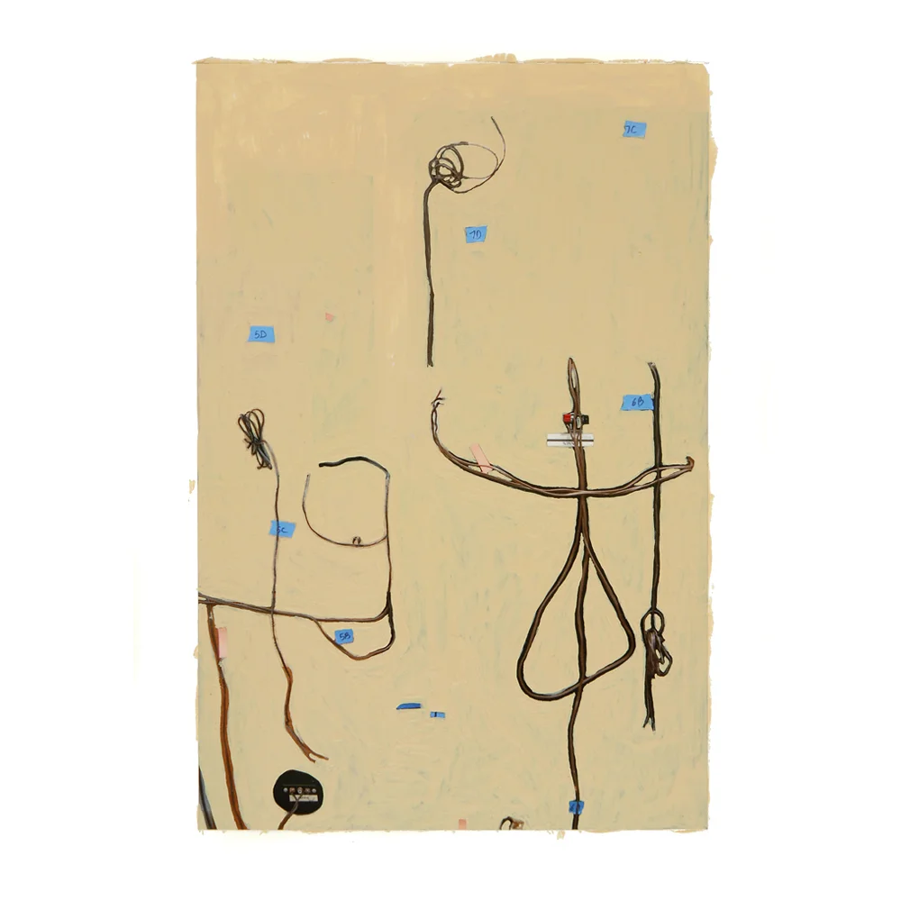 Sed Etiam (06-D-104), 8.25 x 10” , lacquer, enamel 4 x 6" photograph mounted on paper, 2006