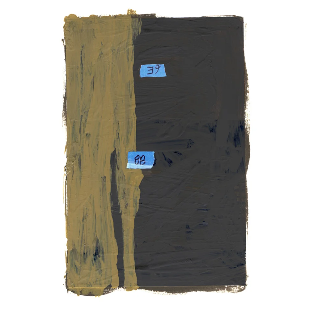 Sed Etiam (07-D-42), 8.25 x 10” , lacquer, enamel 4 x 6" photograph mounted on paper, 2007