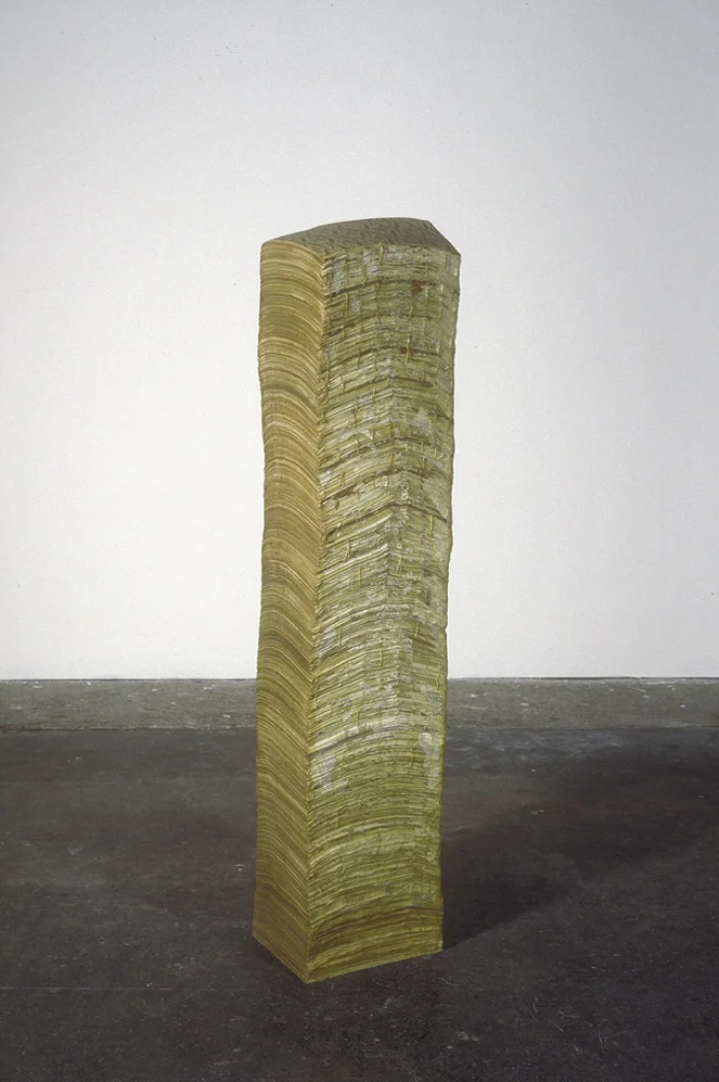 Continuatio (Encyclopedia Britannica), 50 1/2” x 10 3/4” x 8 1/4”, book pages, glue, 1998