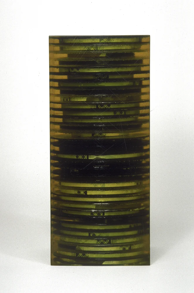 Comprehensio Vocis (Scotch), 16” x 7” x 7”, audio tape, resin, 1999