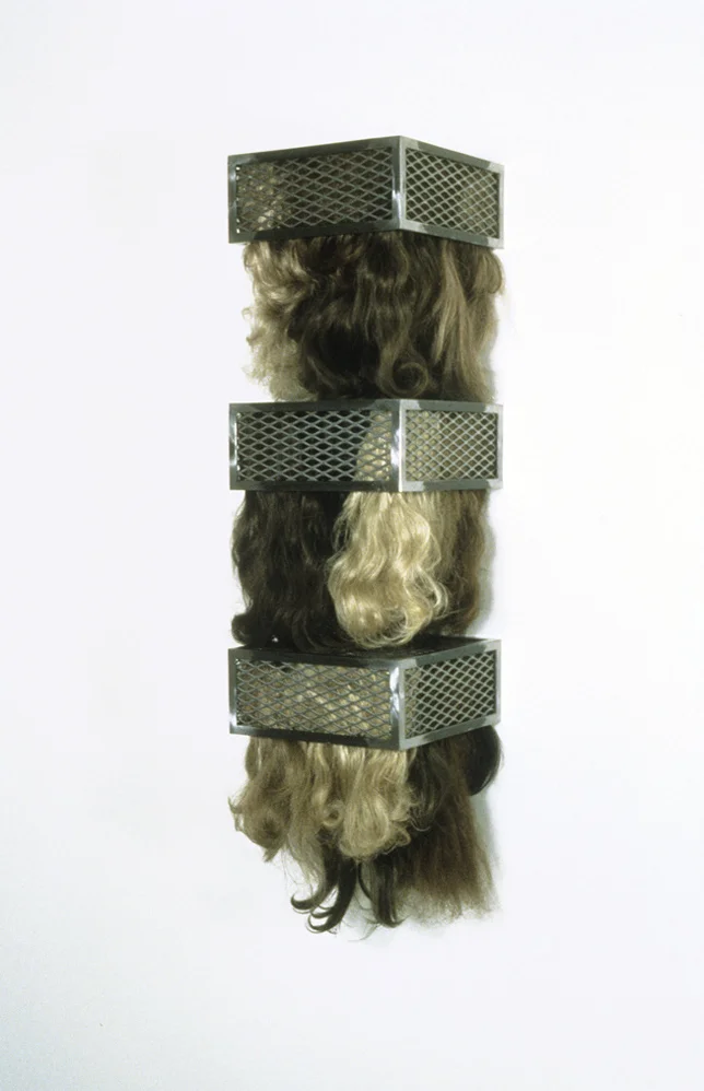 Potestas Simplex (Plain Power), 40" x 10" x 10", steel, wigs, 1993