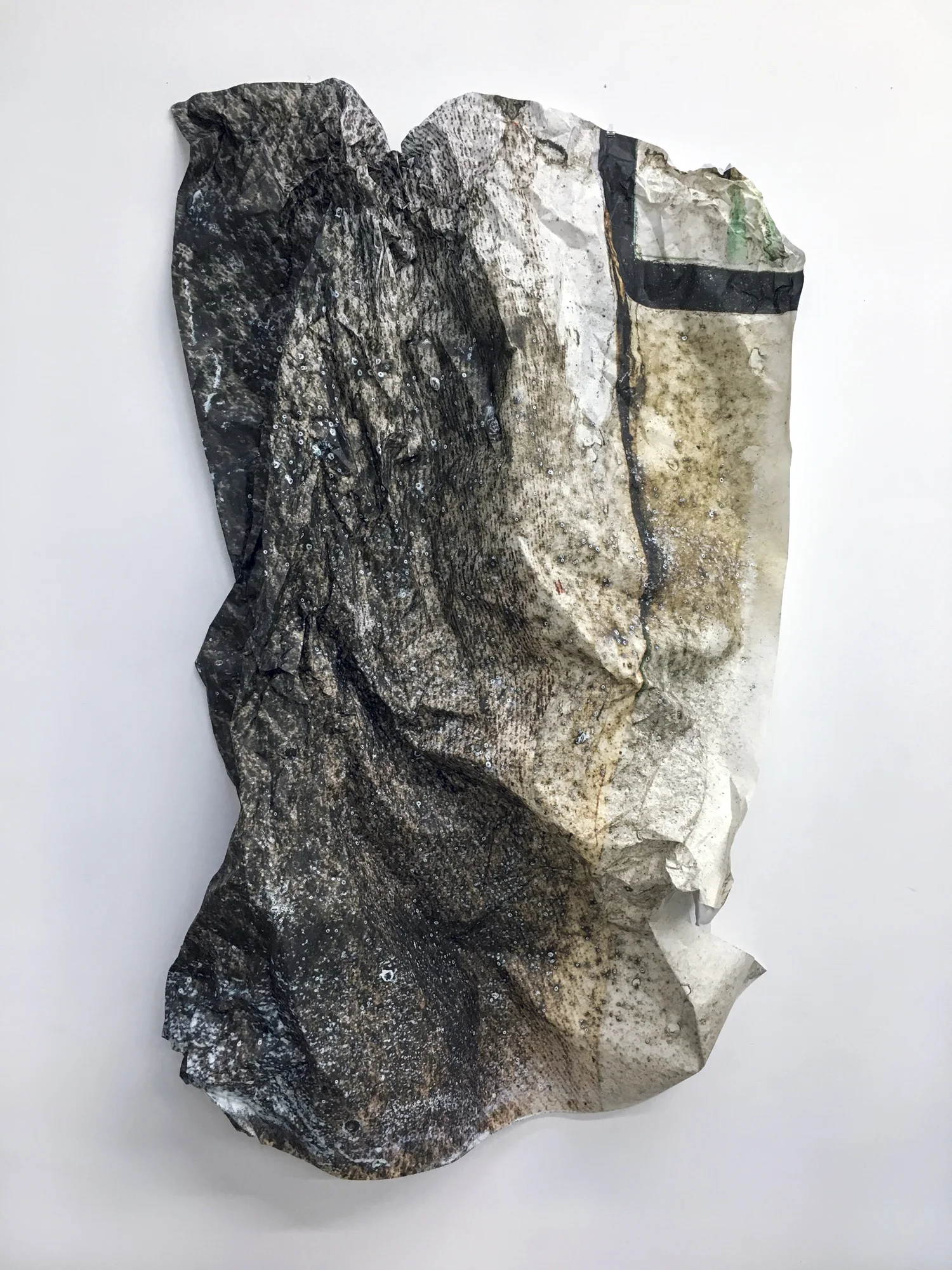 Delapsus (Carpet with Debris), 54 x 42in, installed, 51 x 35 x 7in, pigment ink on paper, 2017