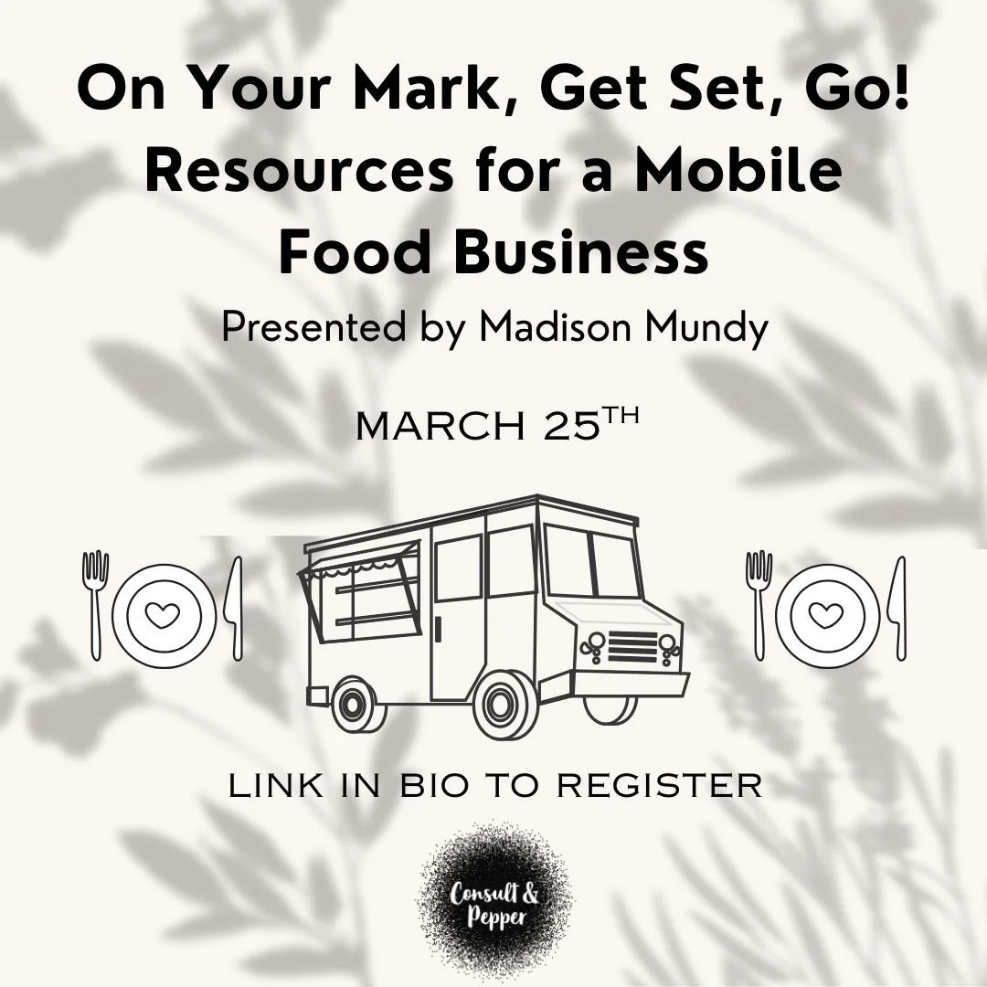 Got a food truck idea but not sure how to fund it or grow it? 🚚

On Your Mark, Get Set, Go! Resources for a Mobile Food Business is happening May 6 from 7&ndash;8 PM online. This free webinar takes a closer look at what it really takes to build and 