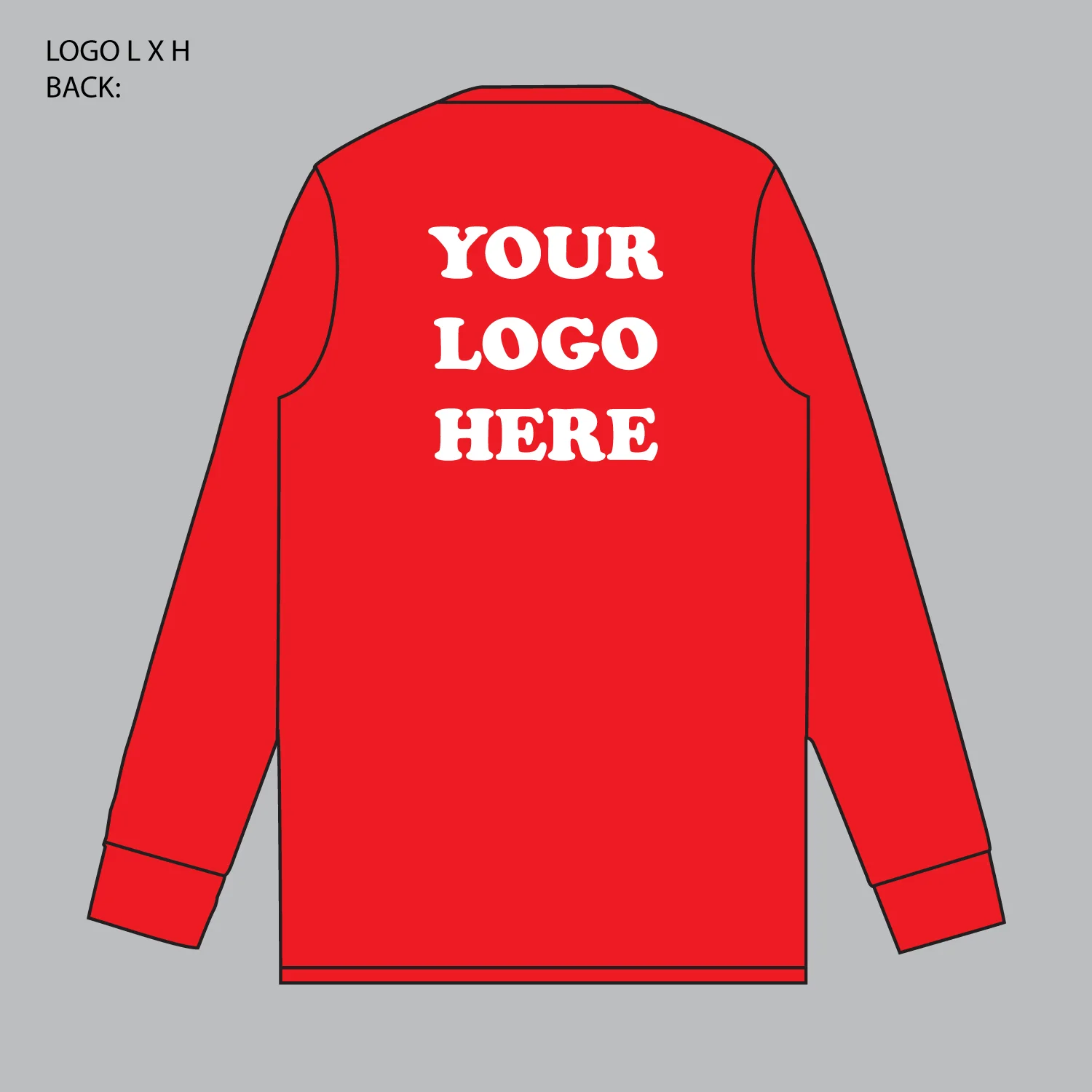 Download Long Sleeve Mockup Template Oc Screen Print