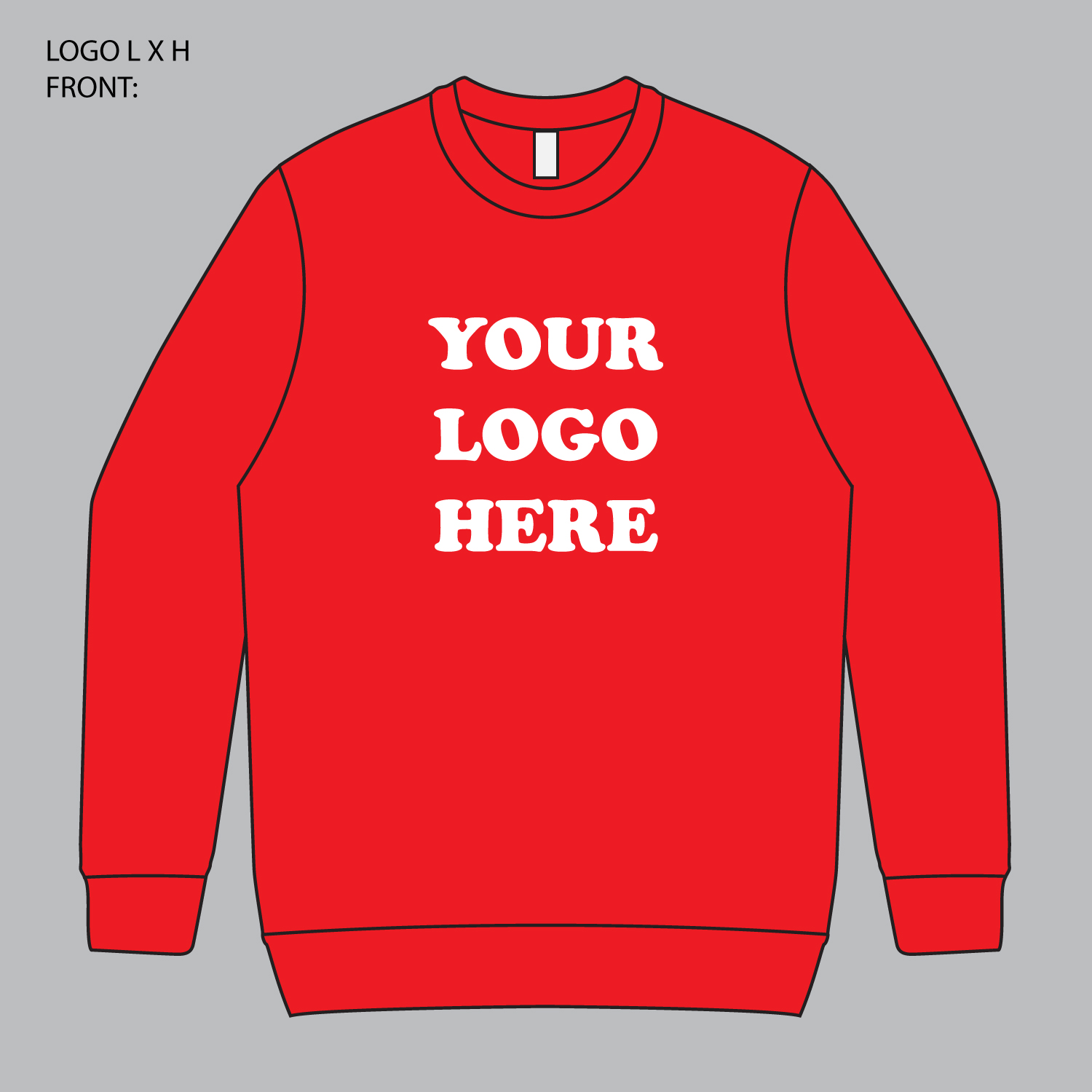 Verdeelstuk Rekwisieten bron Crewneck Sweater Mockup Template — OC Screen Print