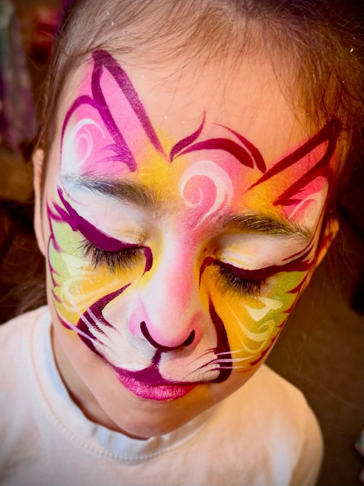 Kitty face paint from a recent birthday 🎉😻