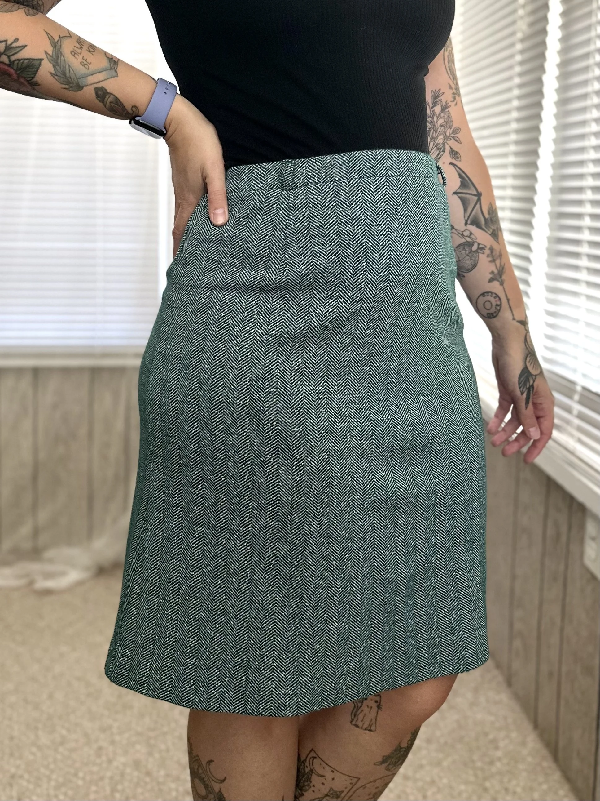 Queen Casuals Teal Green Skirt