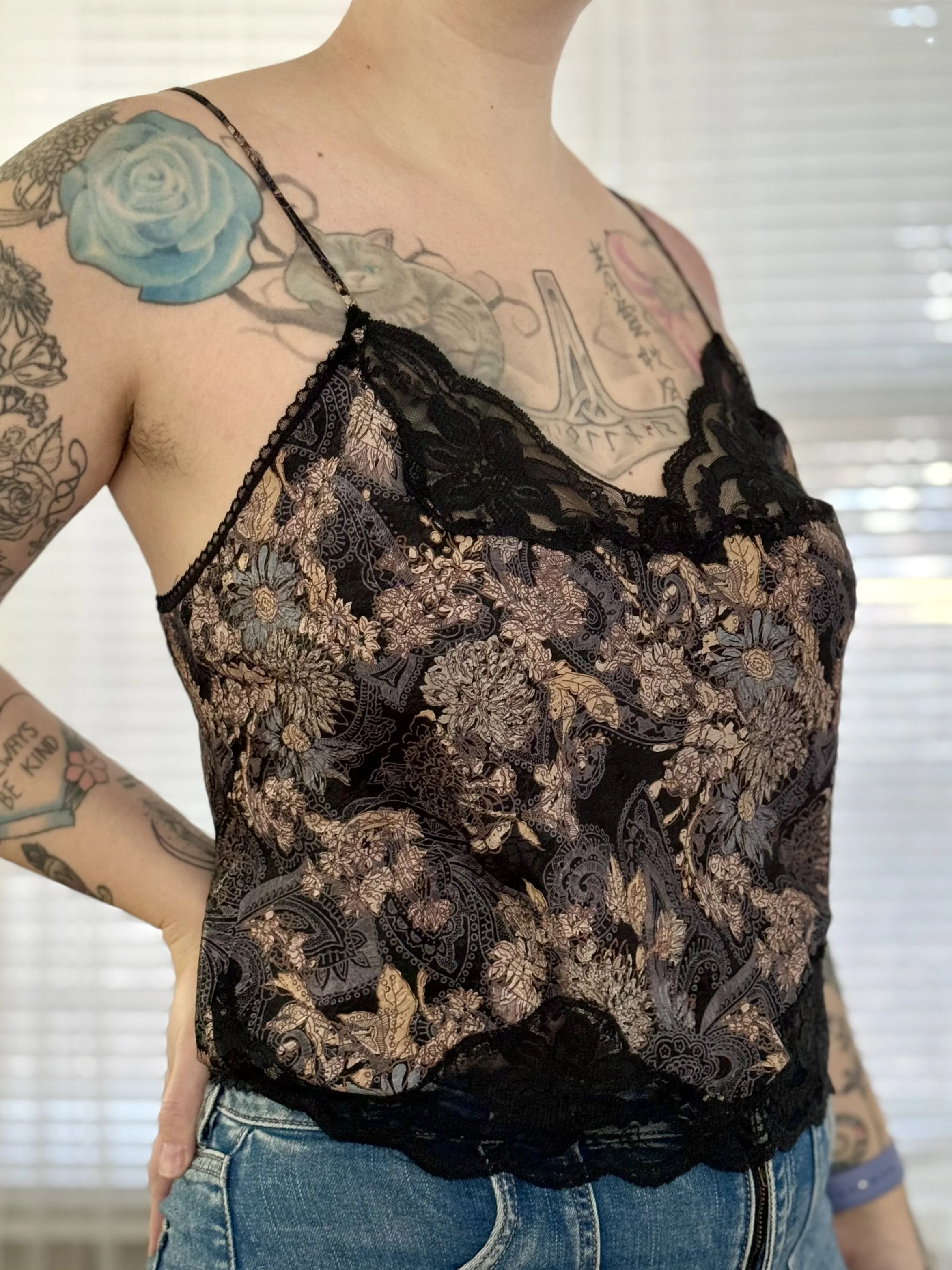 Escapades Floral and Lace Camisole
