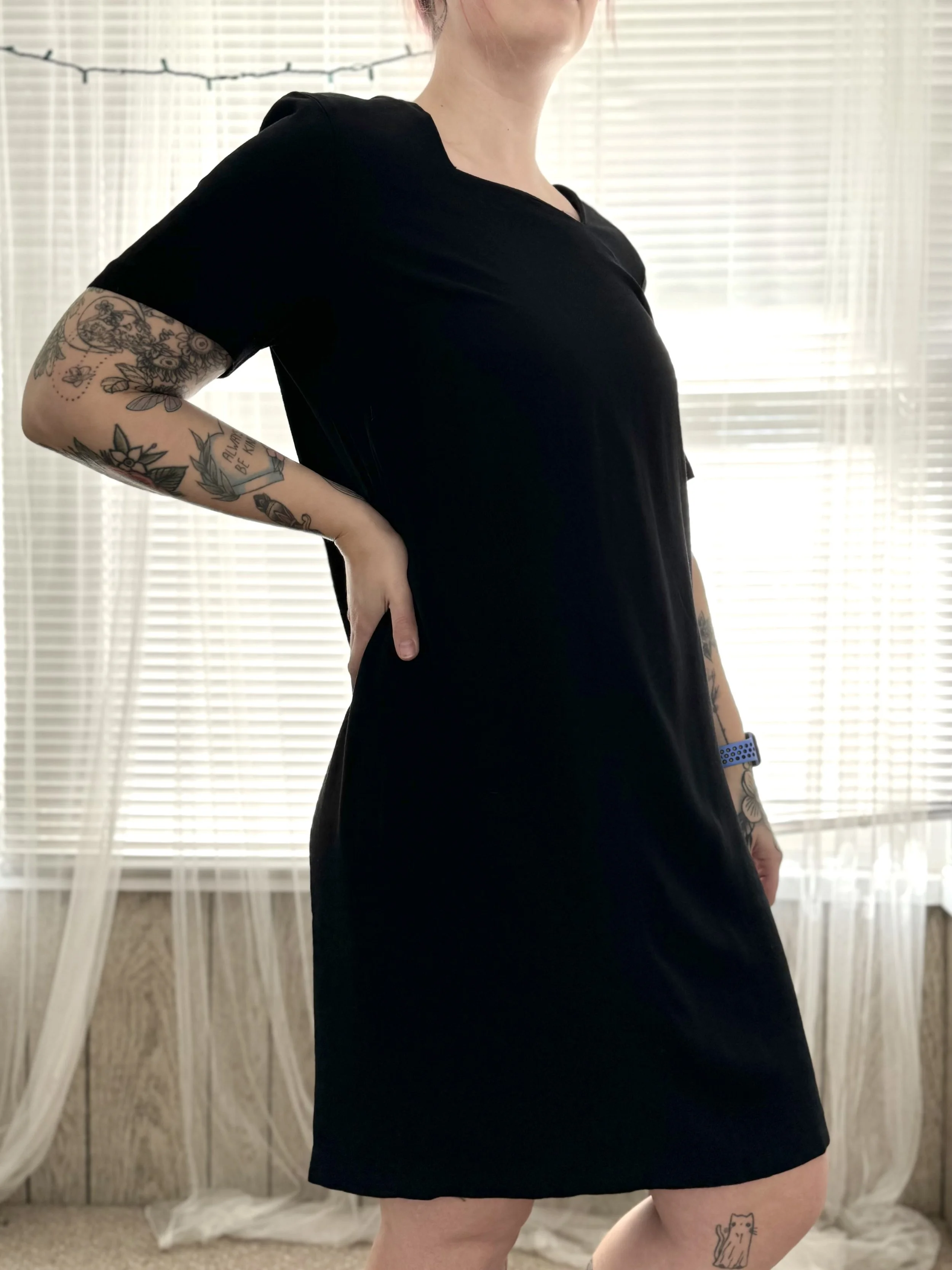 CB Black Knee-Length Dress