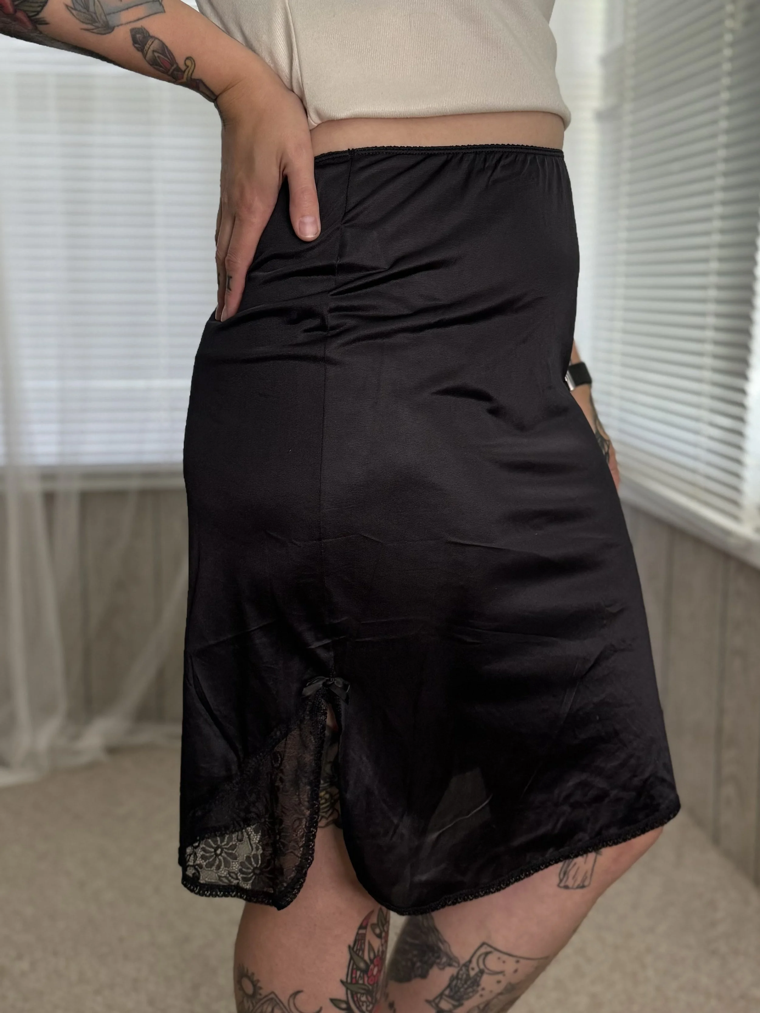 Bali Black Slip Skirt