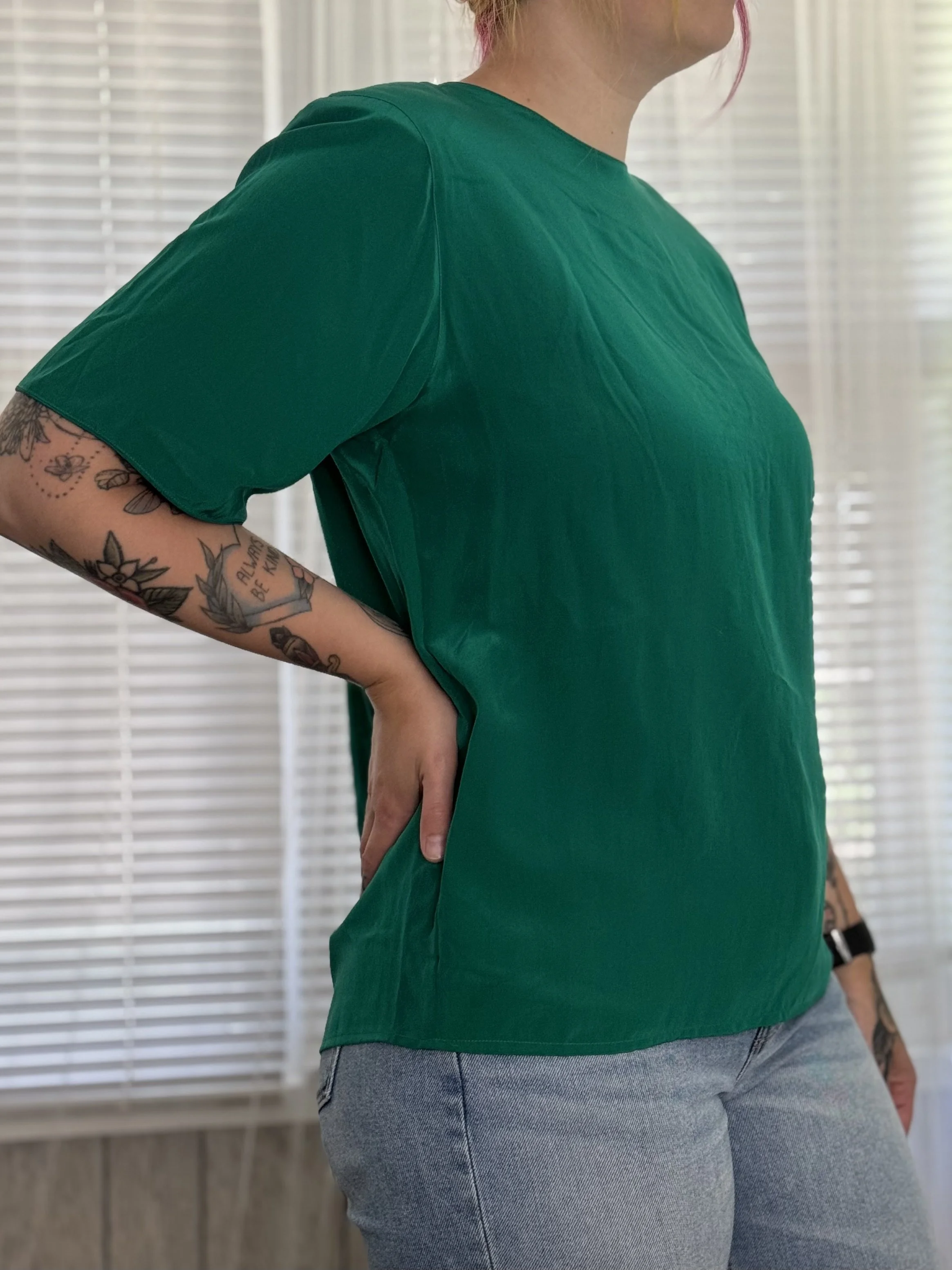 Clio Emerald Silk Top