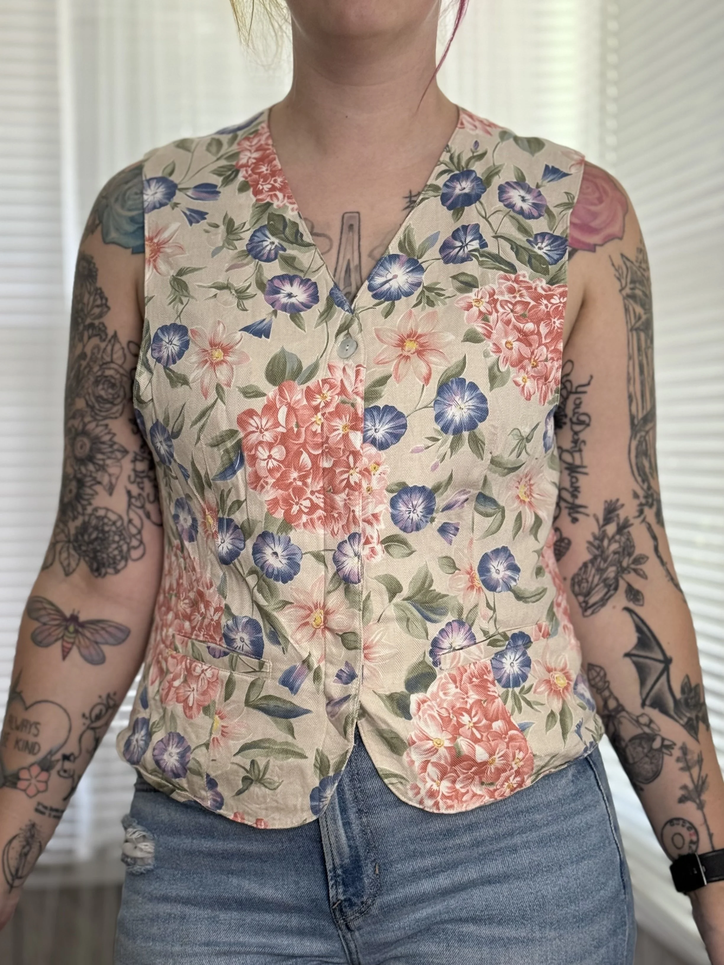 Russ Classic Cream Floral Vest