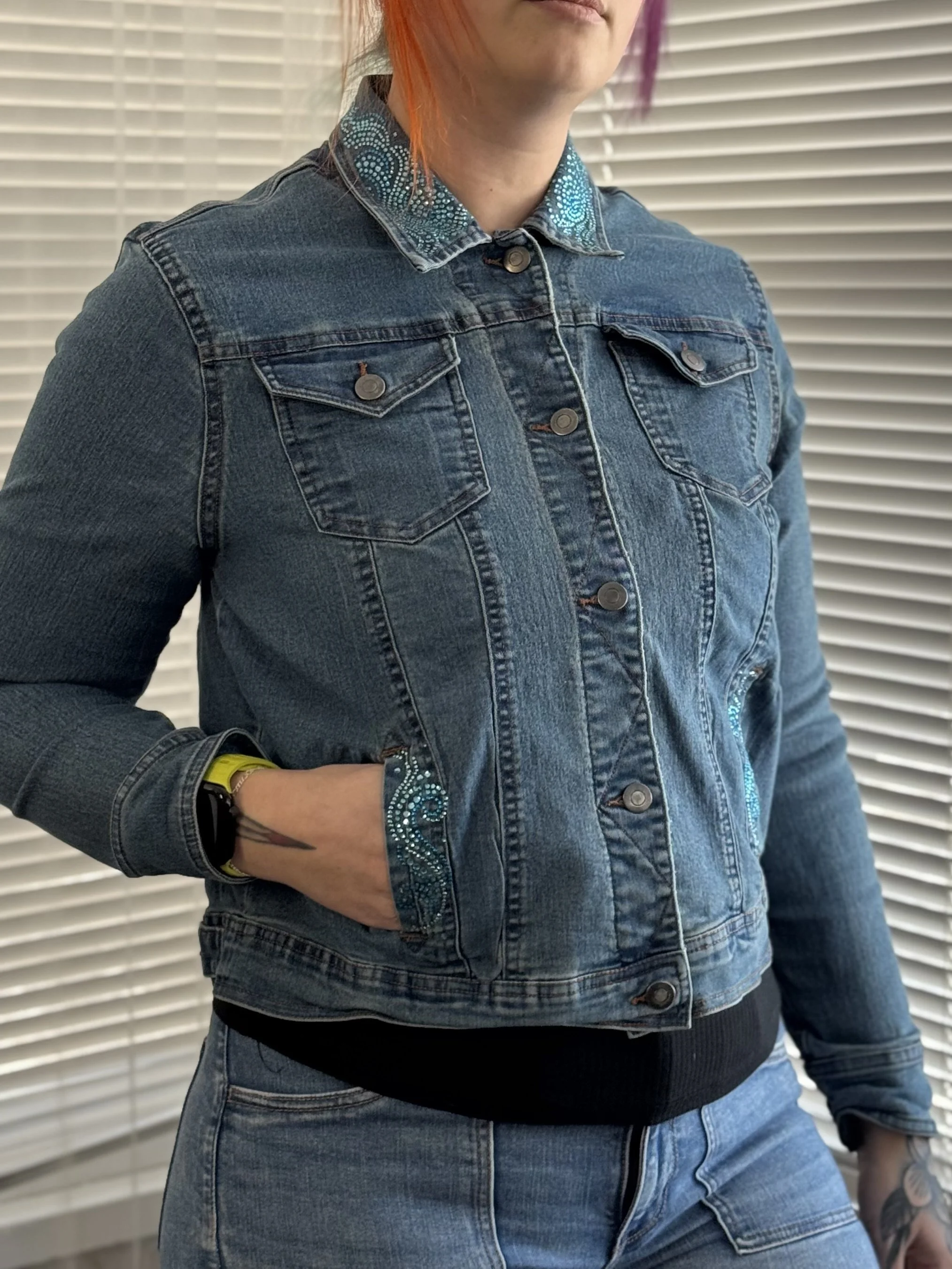 Isaac's Designs Rhinestone Denim Jacket