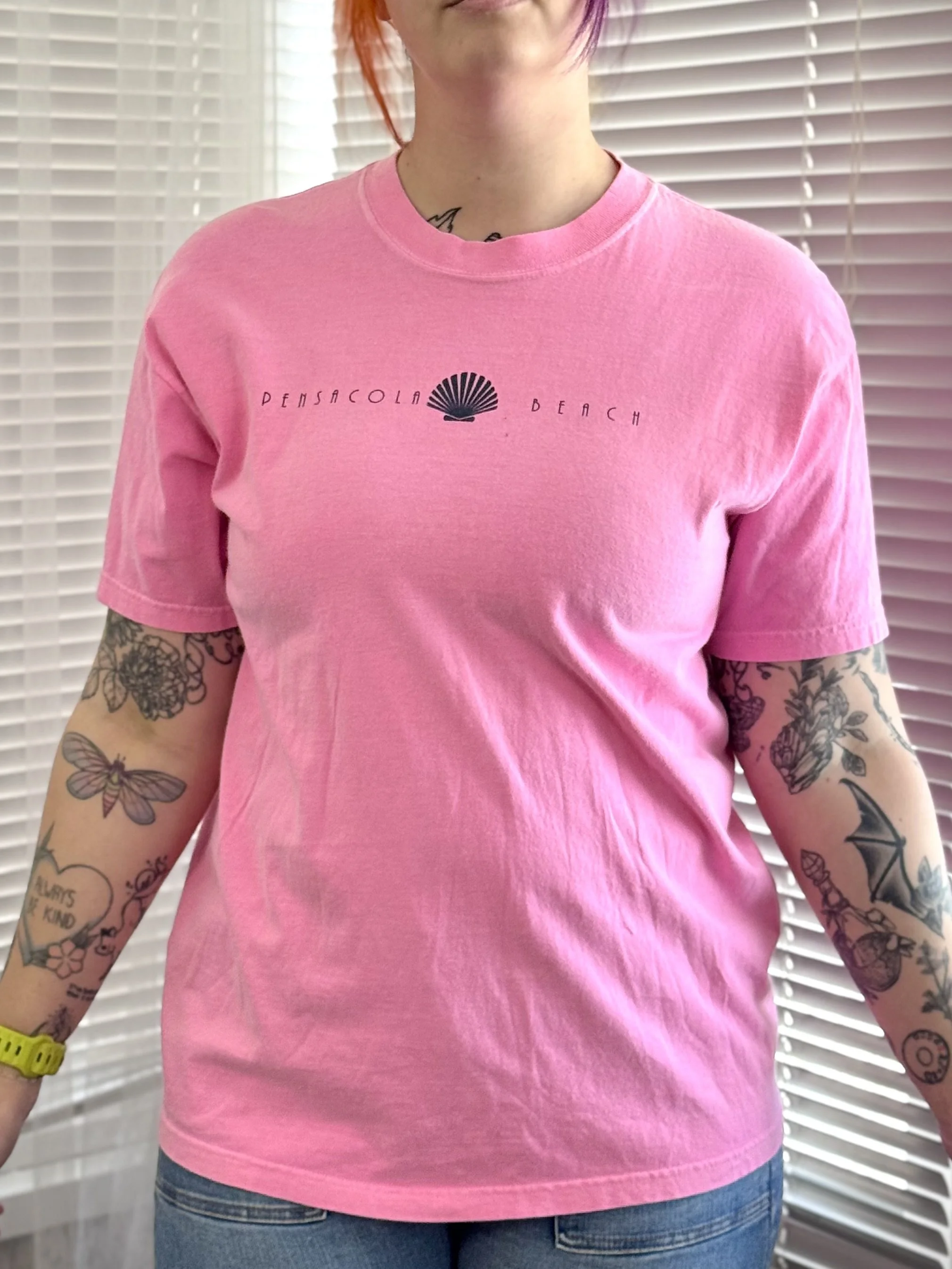 Vintage Pensacola Beach Hot Pink Tee