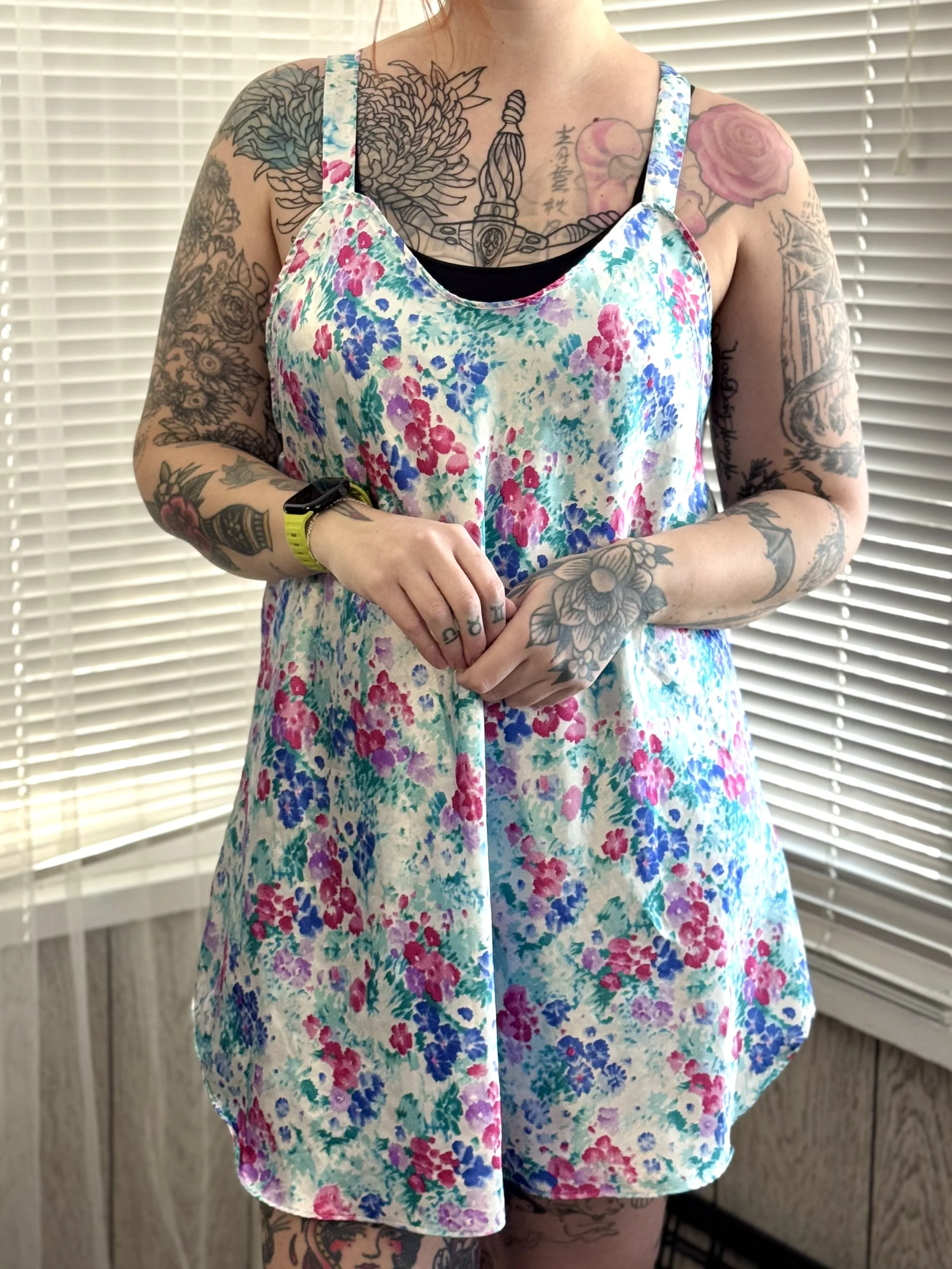 Pinx Floral Print Slip Dress