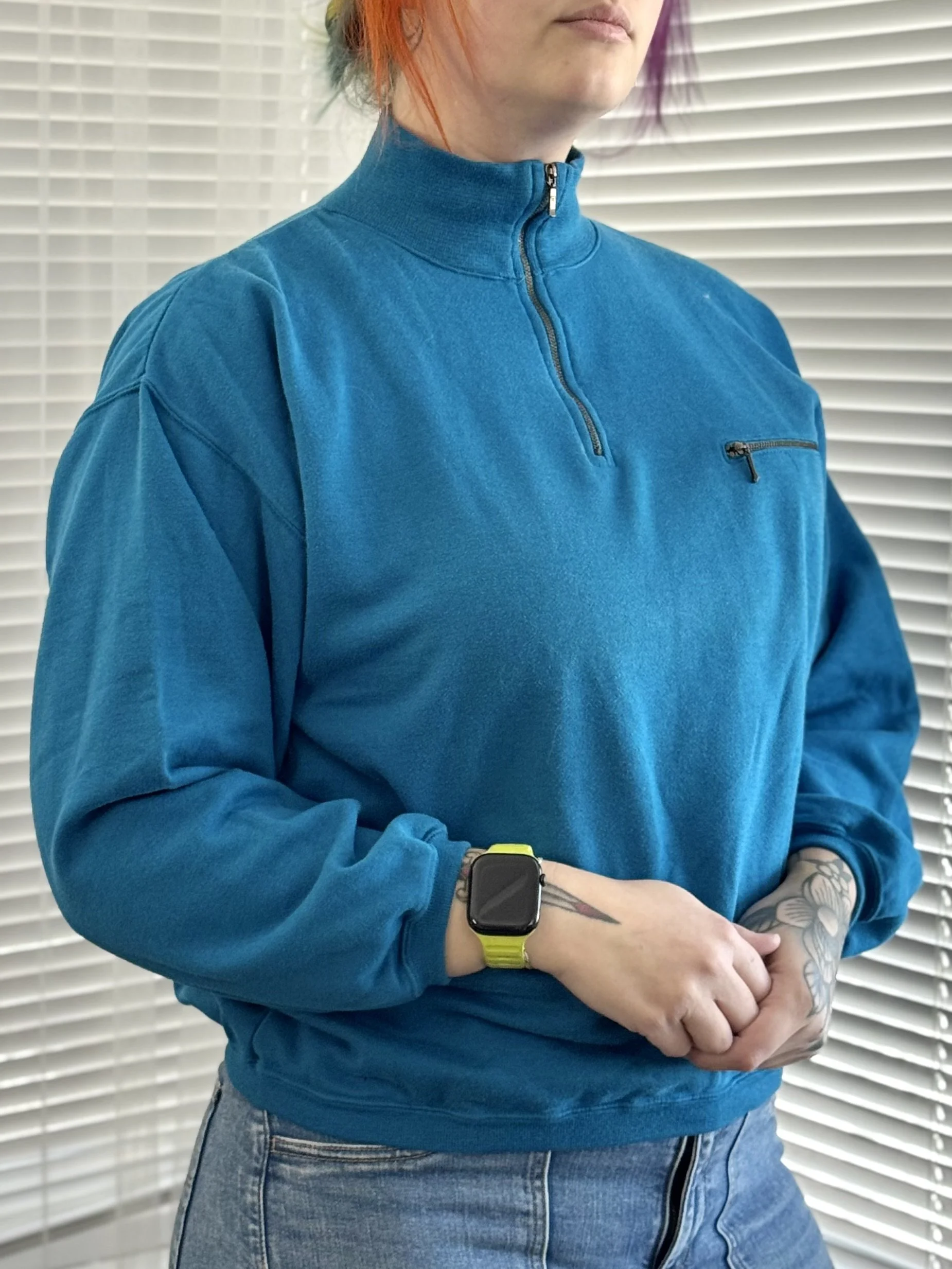 Magnet Blue 1/4 Zip Pullover