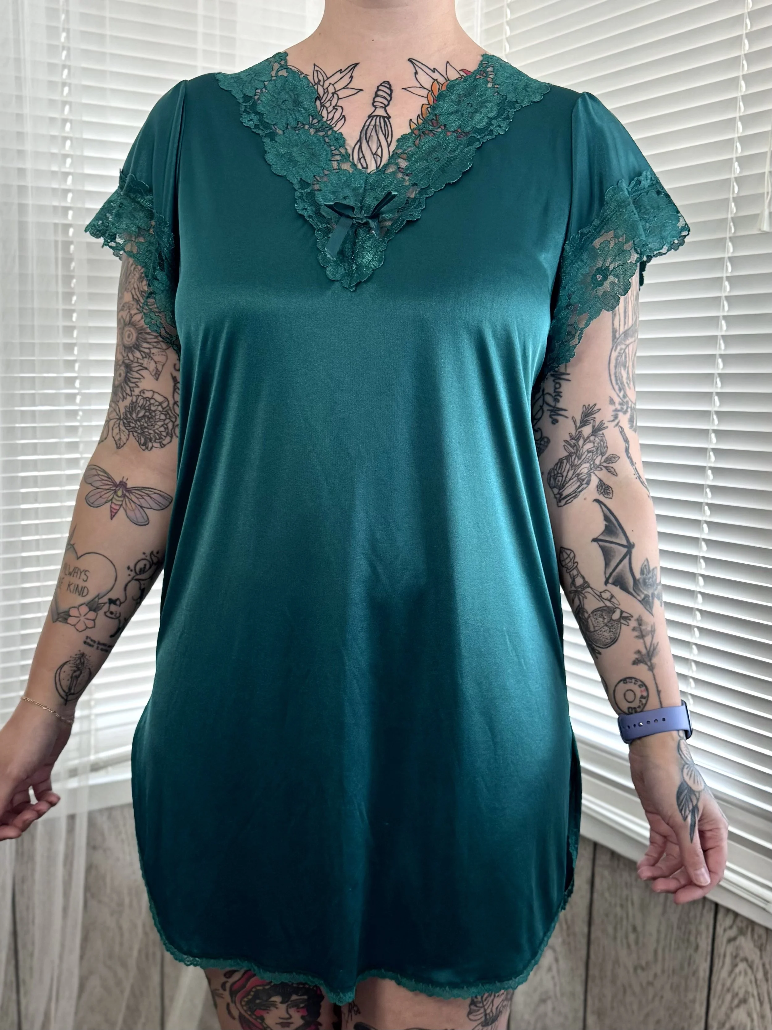 Petra Fashions Teal Tee Slip Dress