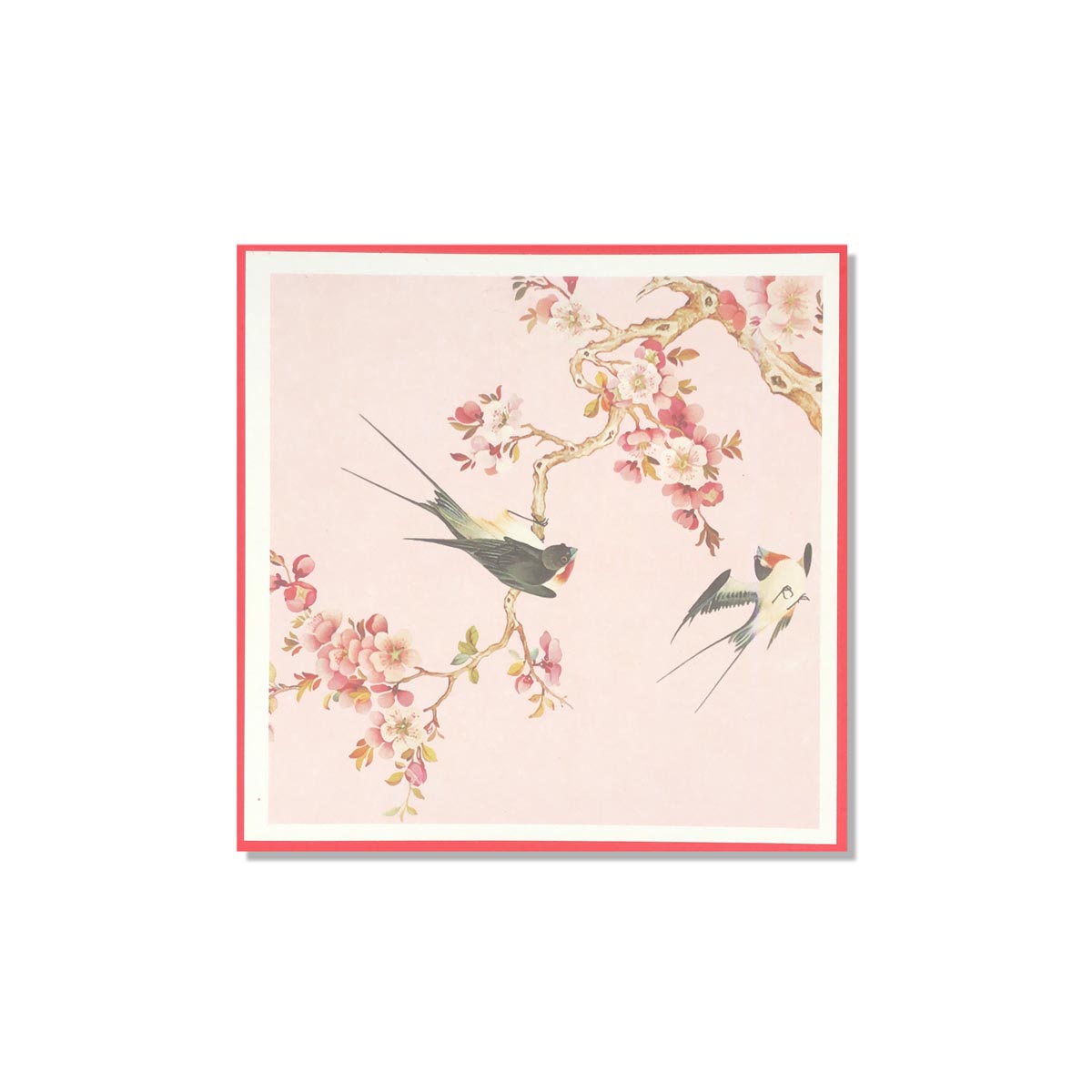 Wish Always Chinese Style Swallow Square Background Greeting Card