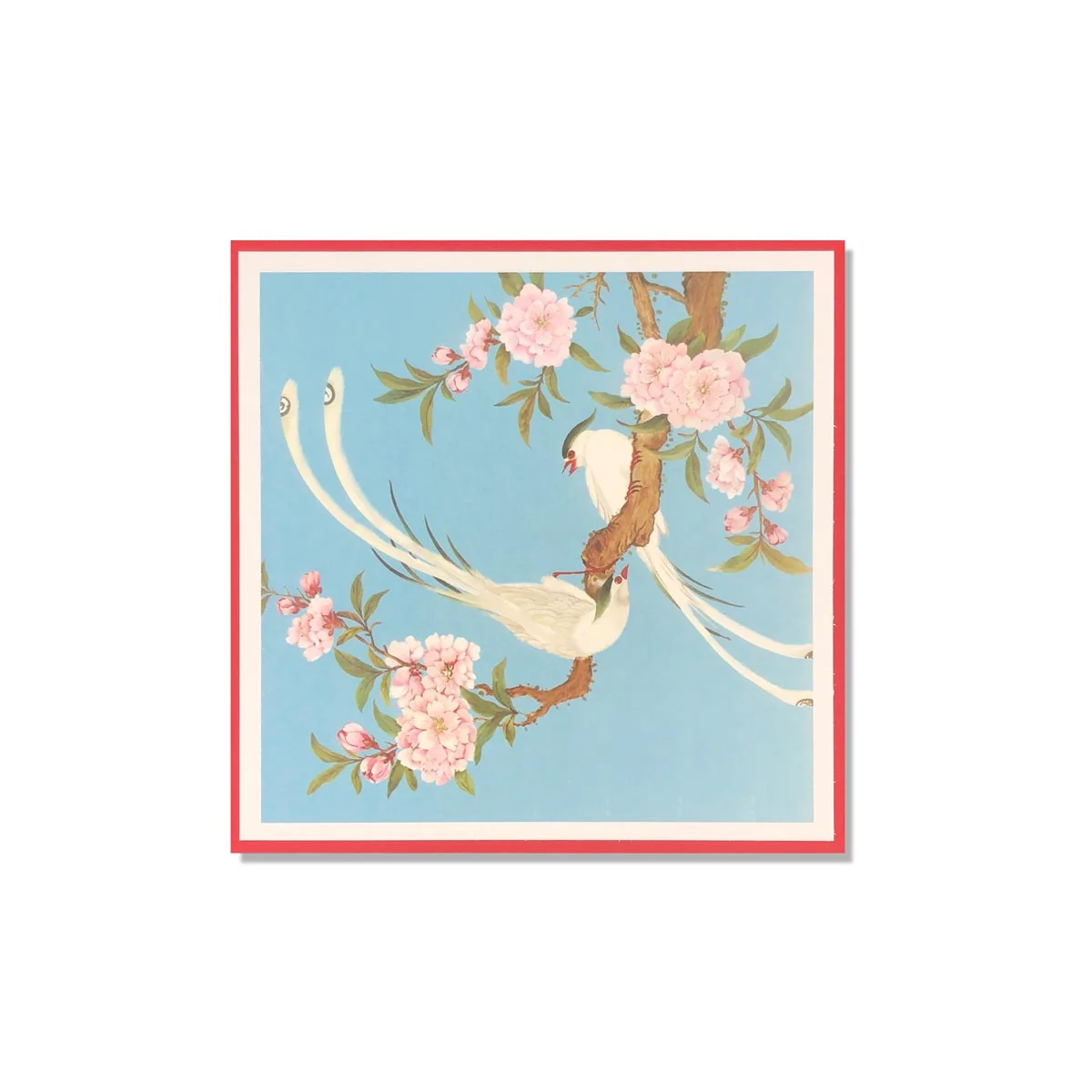 Wish Always Chinese Style Pulsatilla Square Background Greeting Card