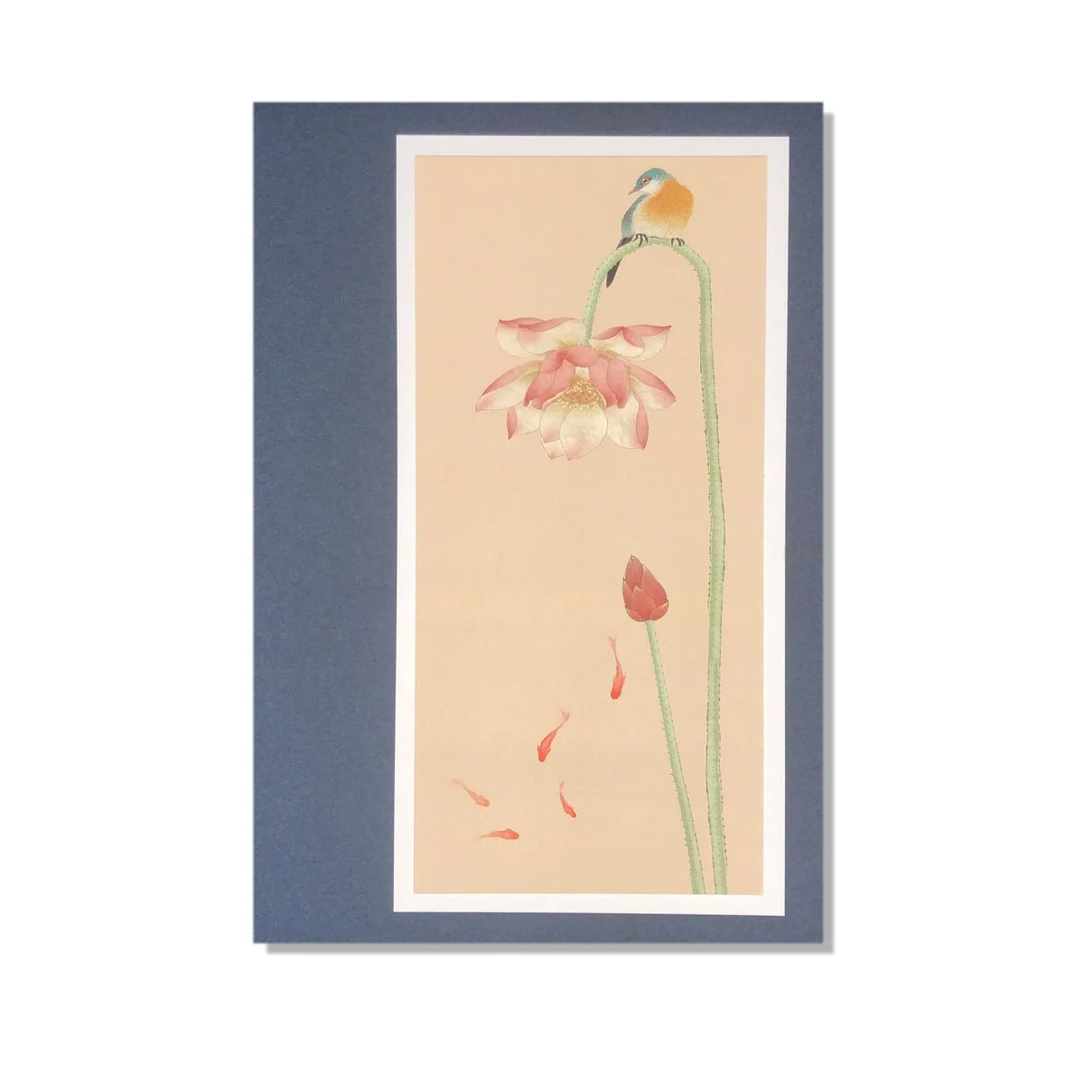 Wish Always Chinese Style Bird Lotus And Fish Greeting Card