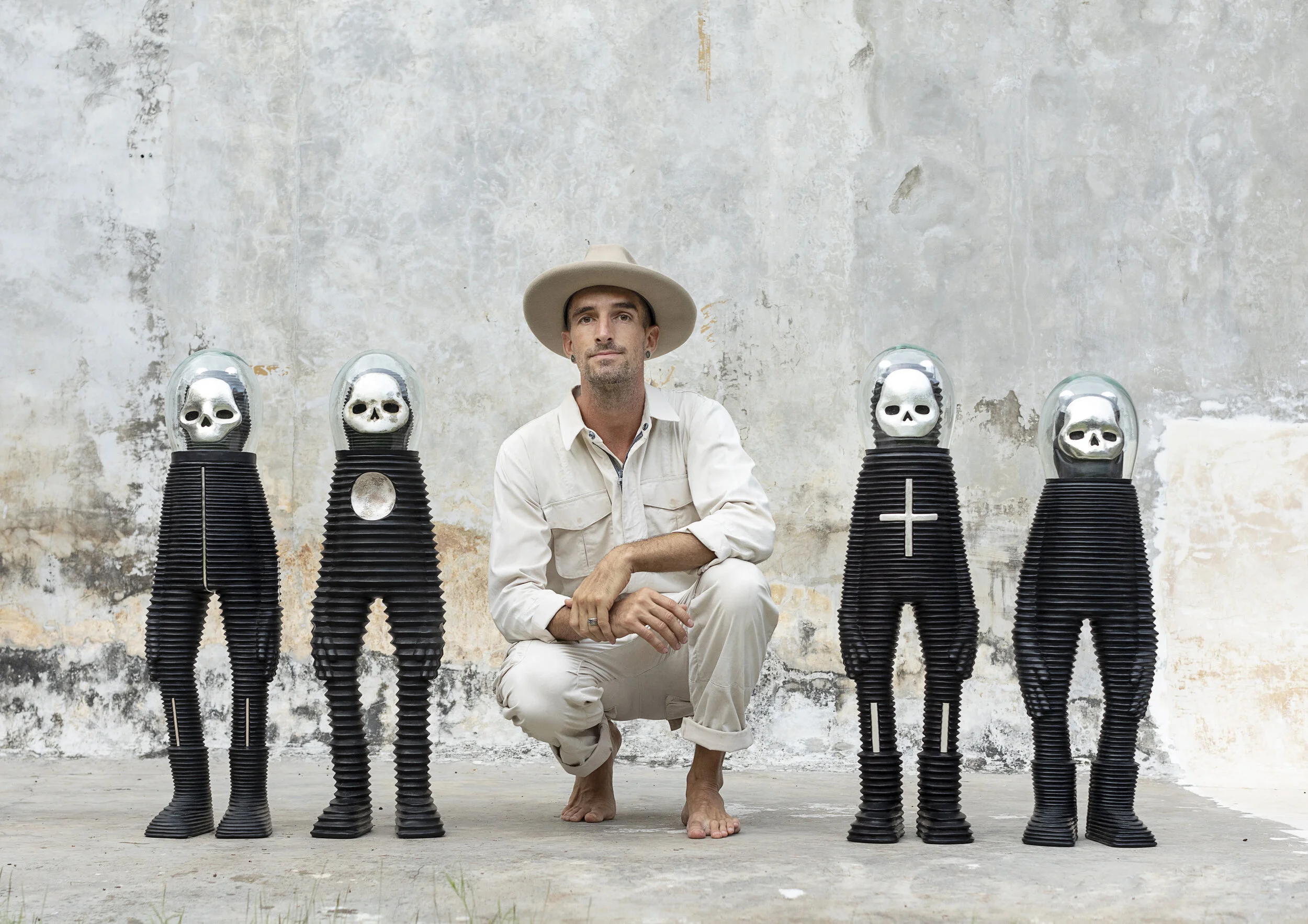 Spencer Hansen with skullstronauts