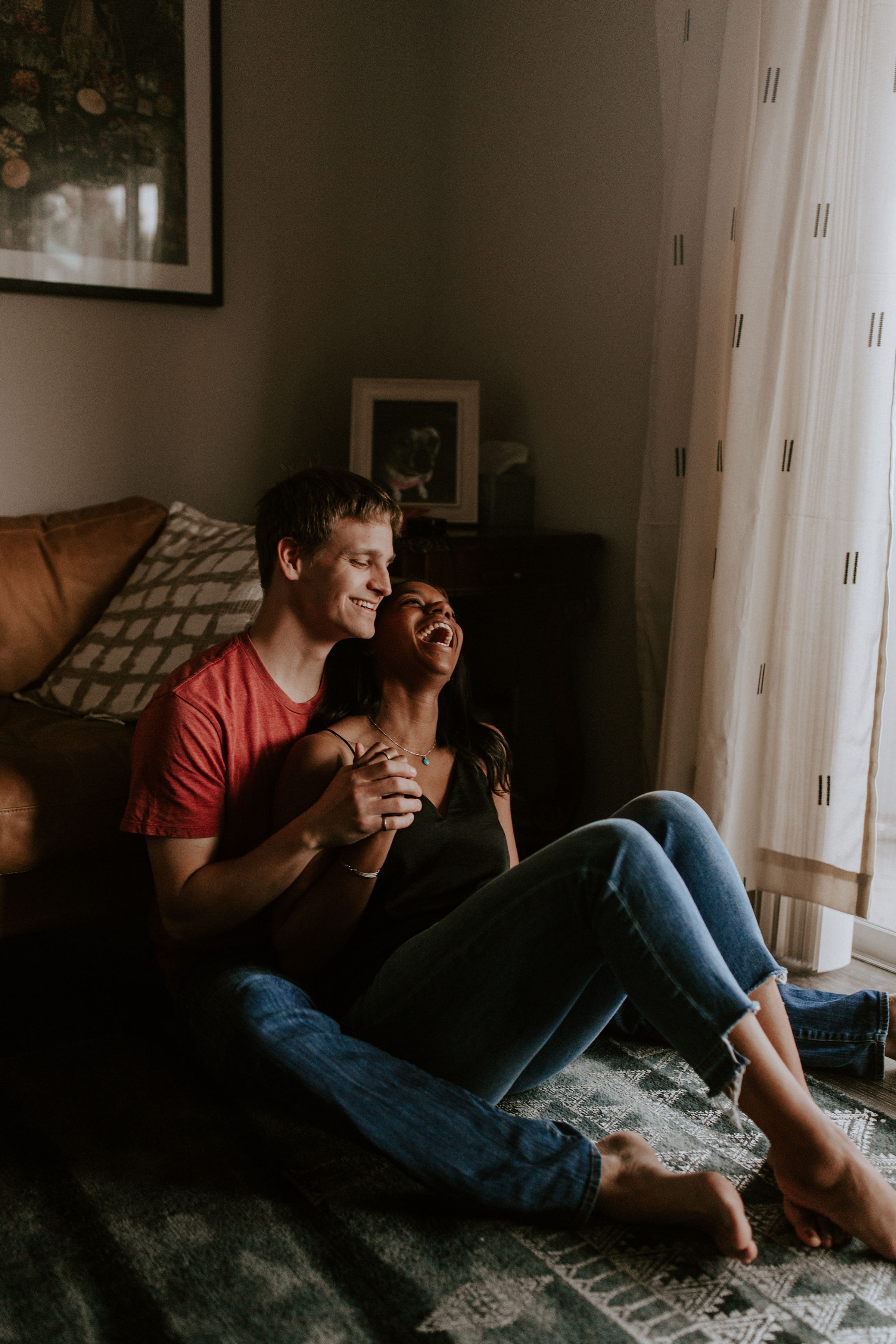 Shelby &amp; Kirk. Cozy In-Home Engagement. San Jose, CA. 