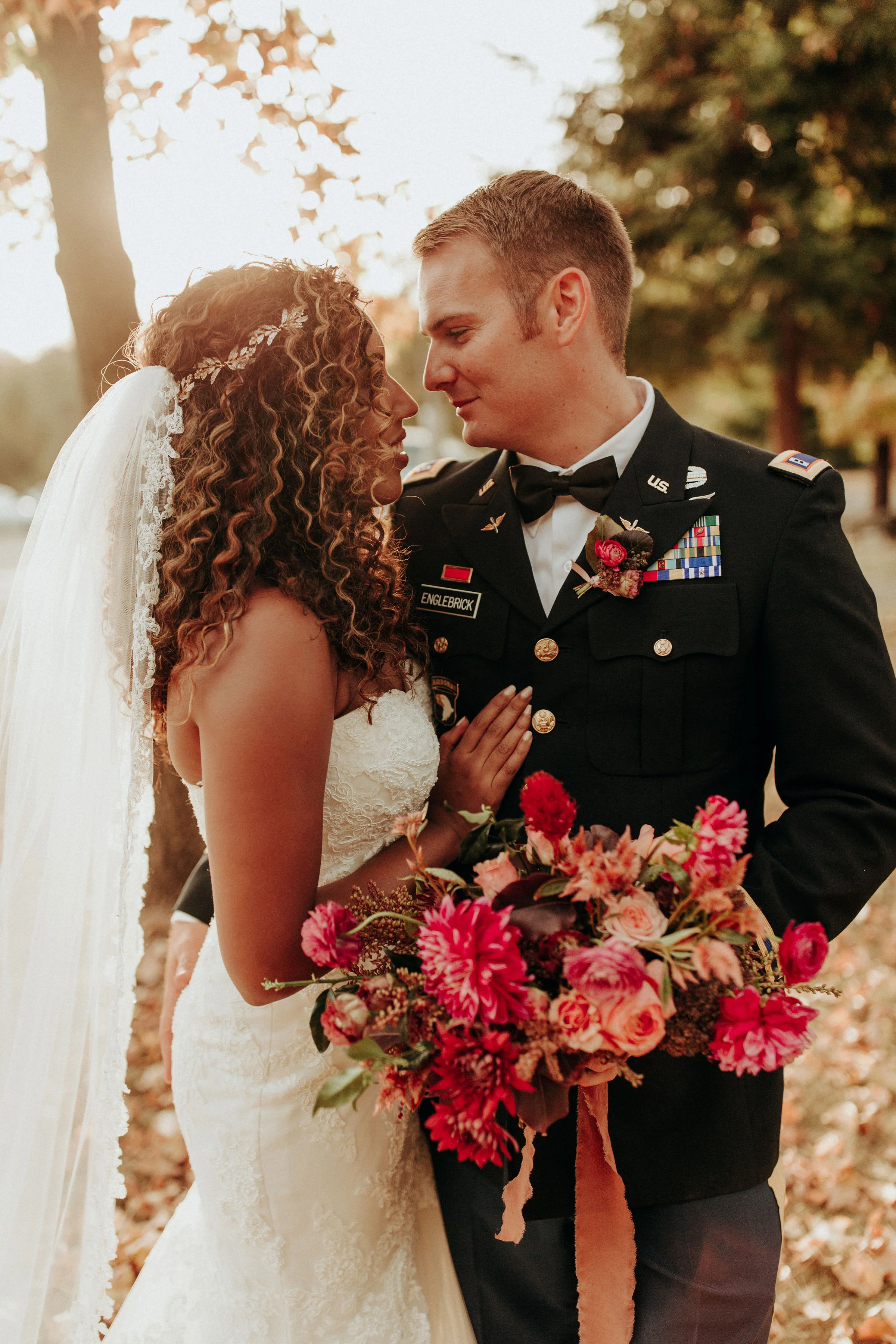 Becca &amp; Scott. Fall Wedding at Newcastle Wedding Gardens.