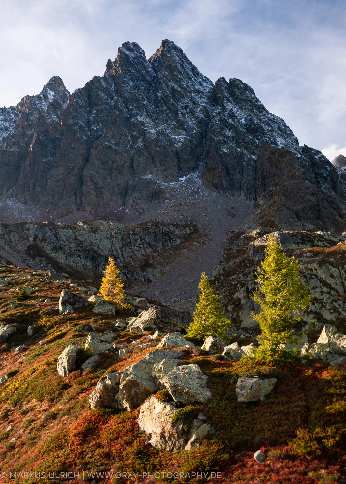Colorful Autumn Scenery in the Mont-Blanc-Region, France