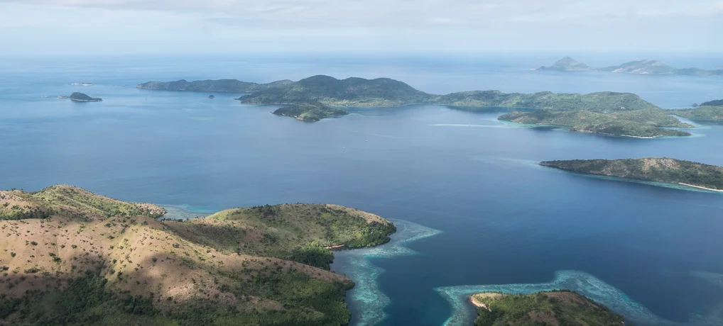 Palawan: Islands around Coron as seen from the air
