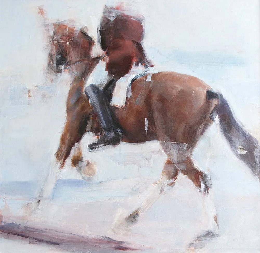horseman, oil on canvas,                                       120 x 120 cm