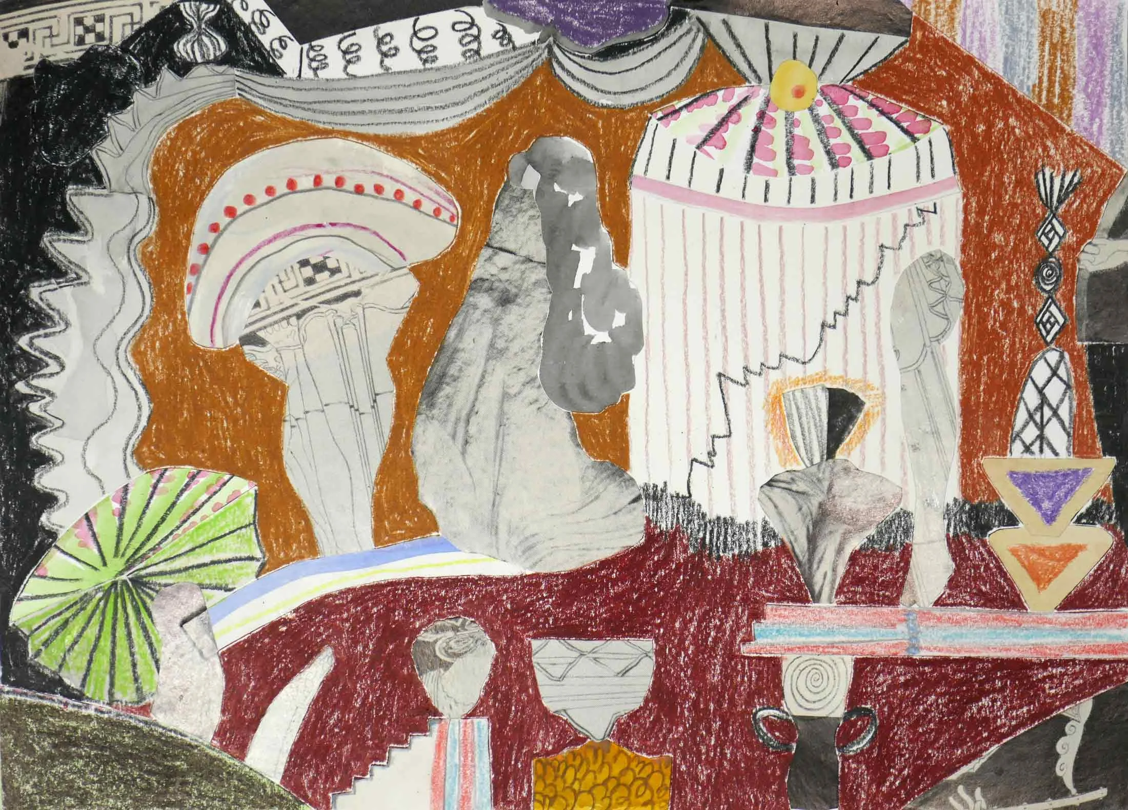 Uit de serie Verloren voorwerpen (Lost items) collage; potlood, foto’s, aquarel 21 x 29 cm, 2018