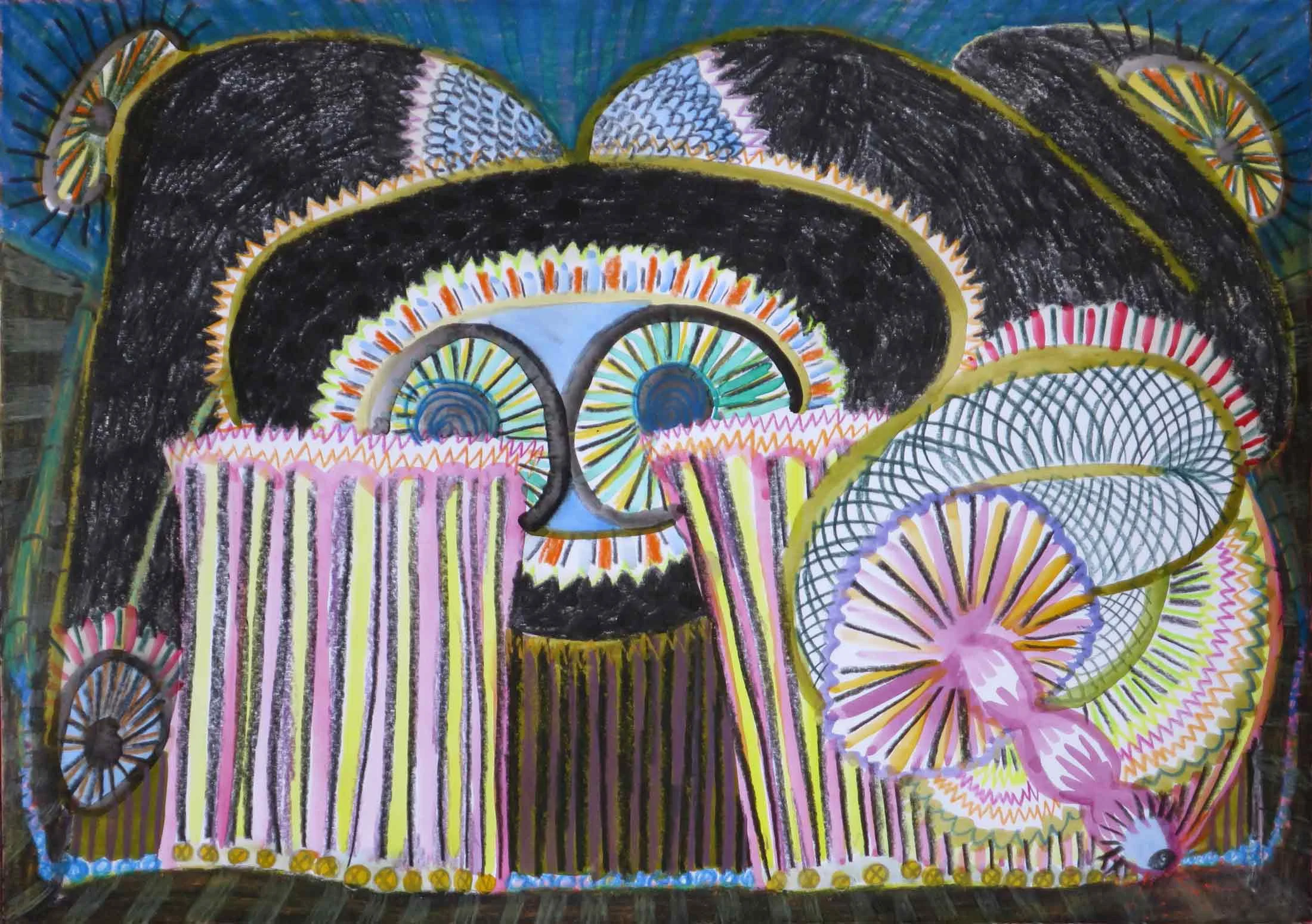 Uit de serie Bon voyage potlood, aquarel, gouache 21 x 29 cm, 2016, privécollectie