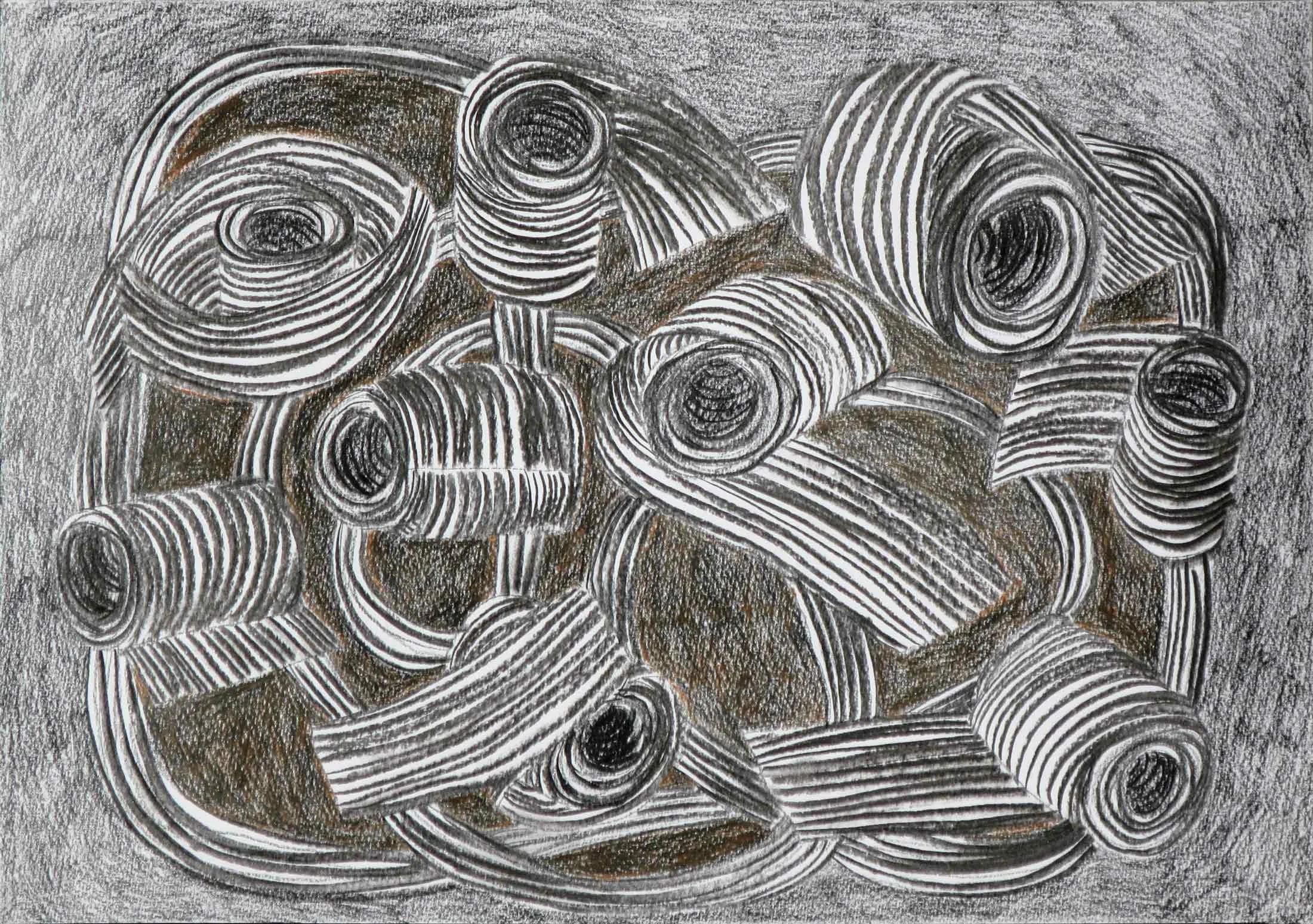 Ornament houtskool, potlood 29 x 42 cm, 2015