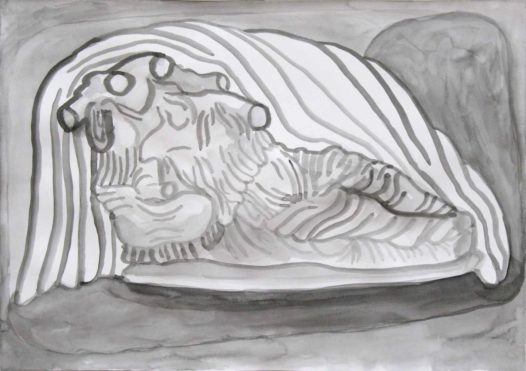 Oudheden (Antiquities) gouache 29 x 42 cm, 2014