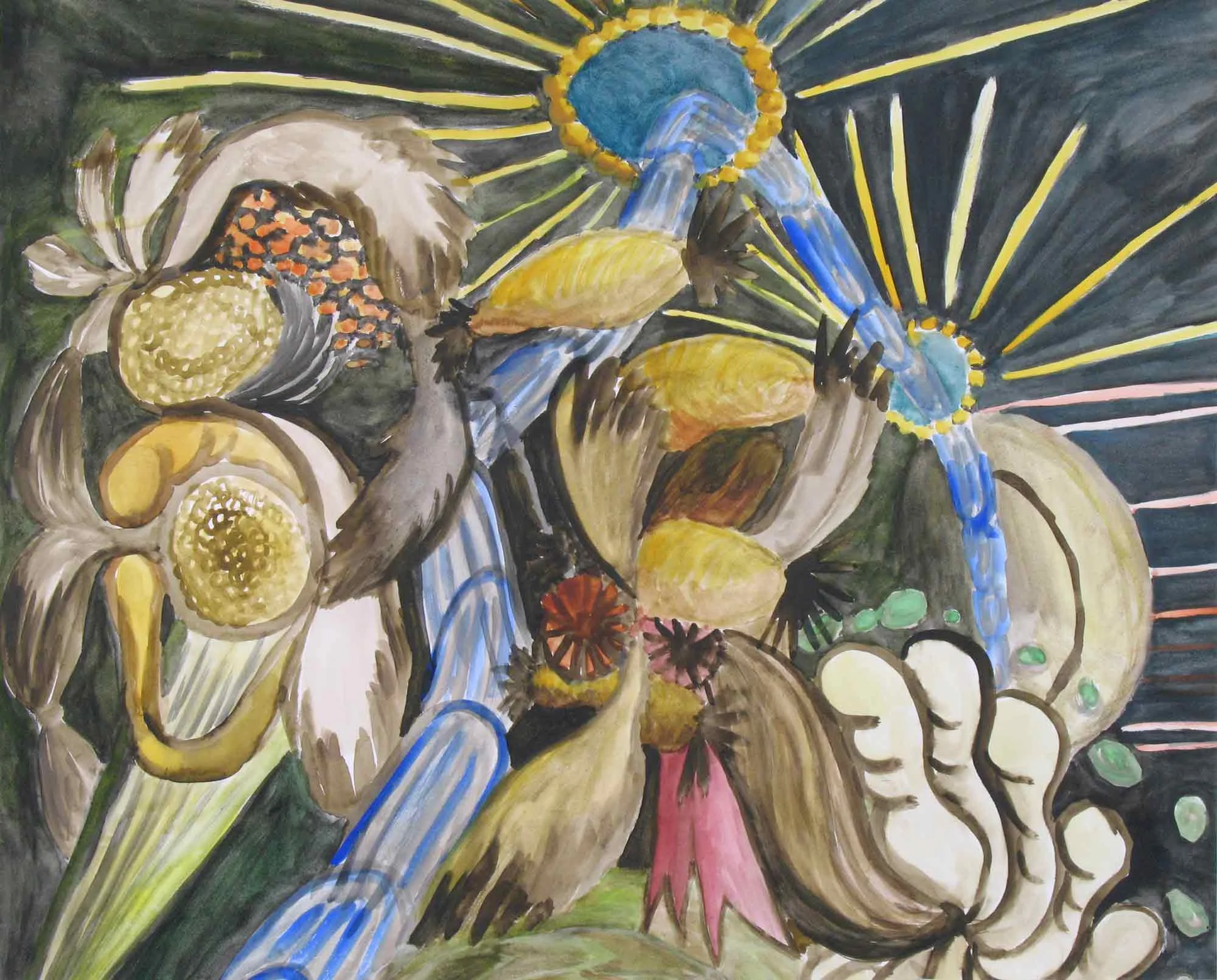 Kom op doe mee (Come and join) aquarel, gouache 33 x 41 cm, 2010, privécollectie