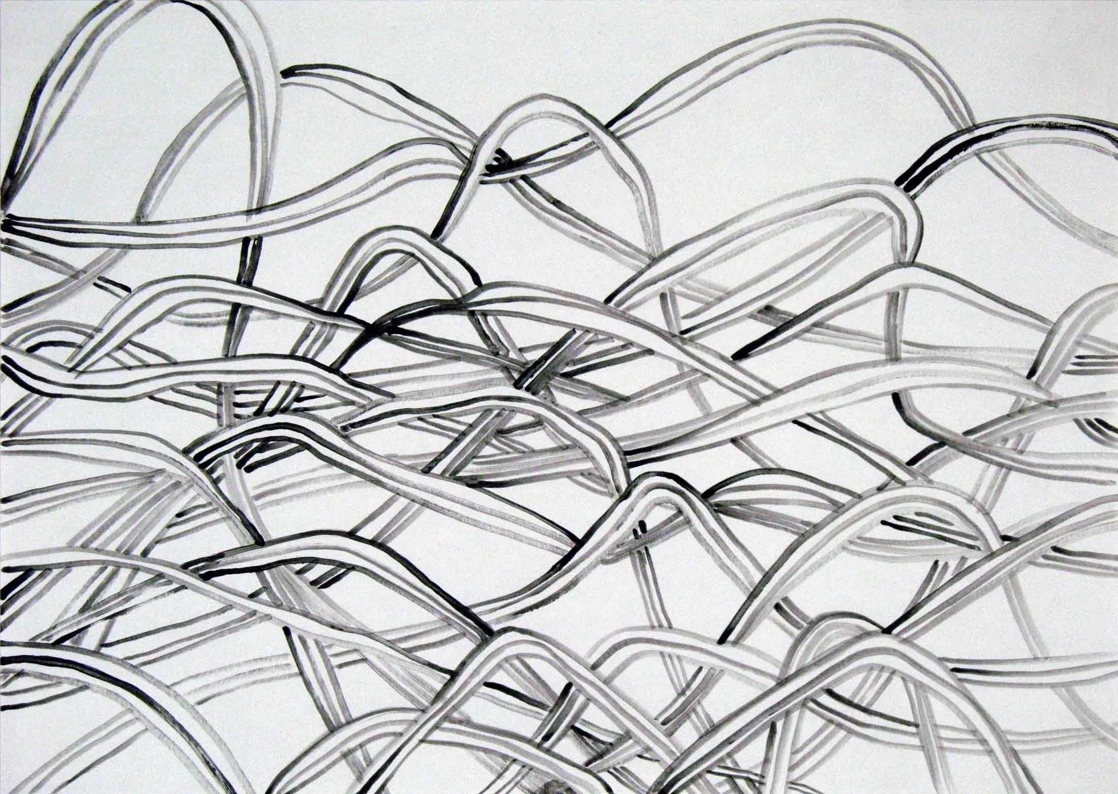 Uit de serie Departures gouache 29 x 42 cm, 2011
