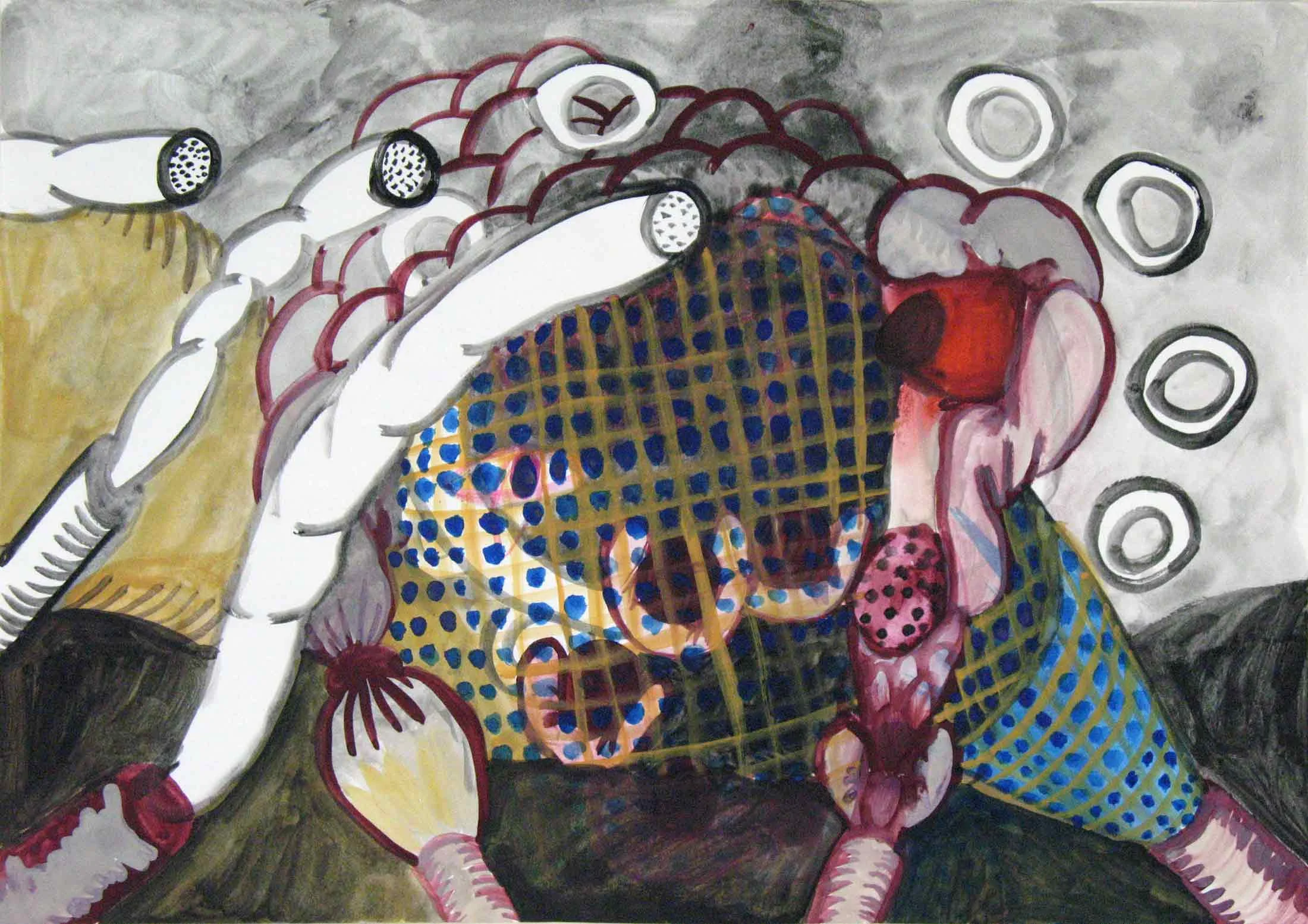 Uit de serie Departures gouache, aquarel 29 x 42 cm, 2011