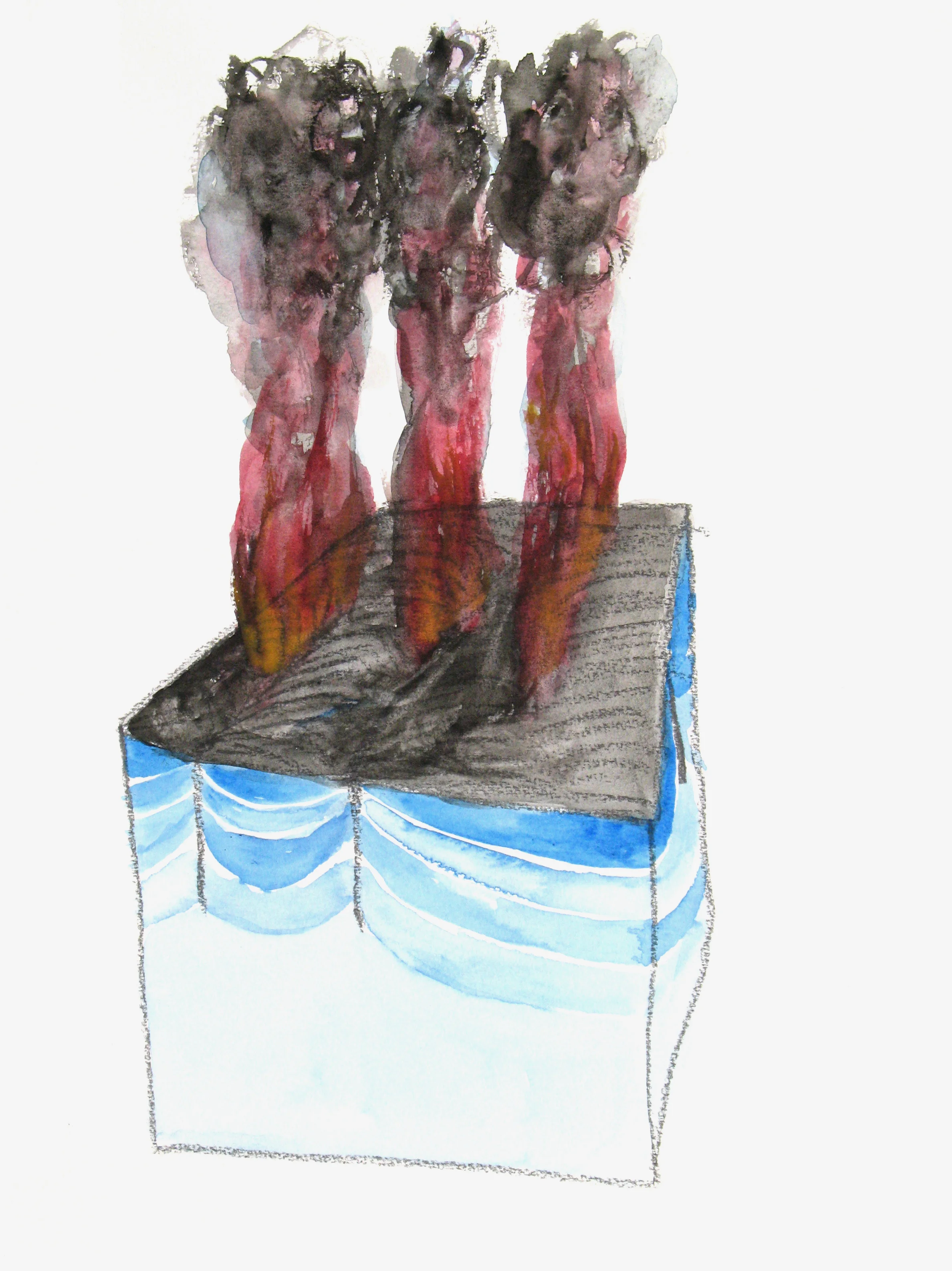 Uit de serie The Loveboat potlood, aquarel, inkt 24 x 34 cm, 2007-2009