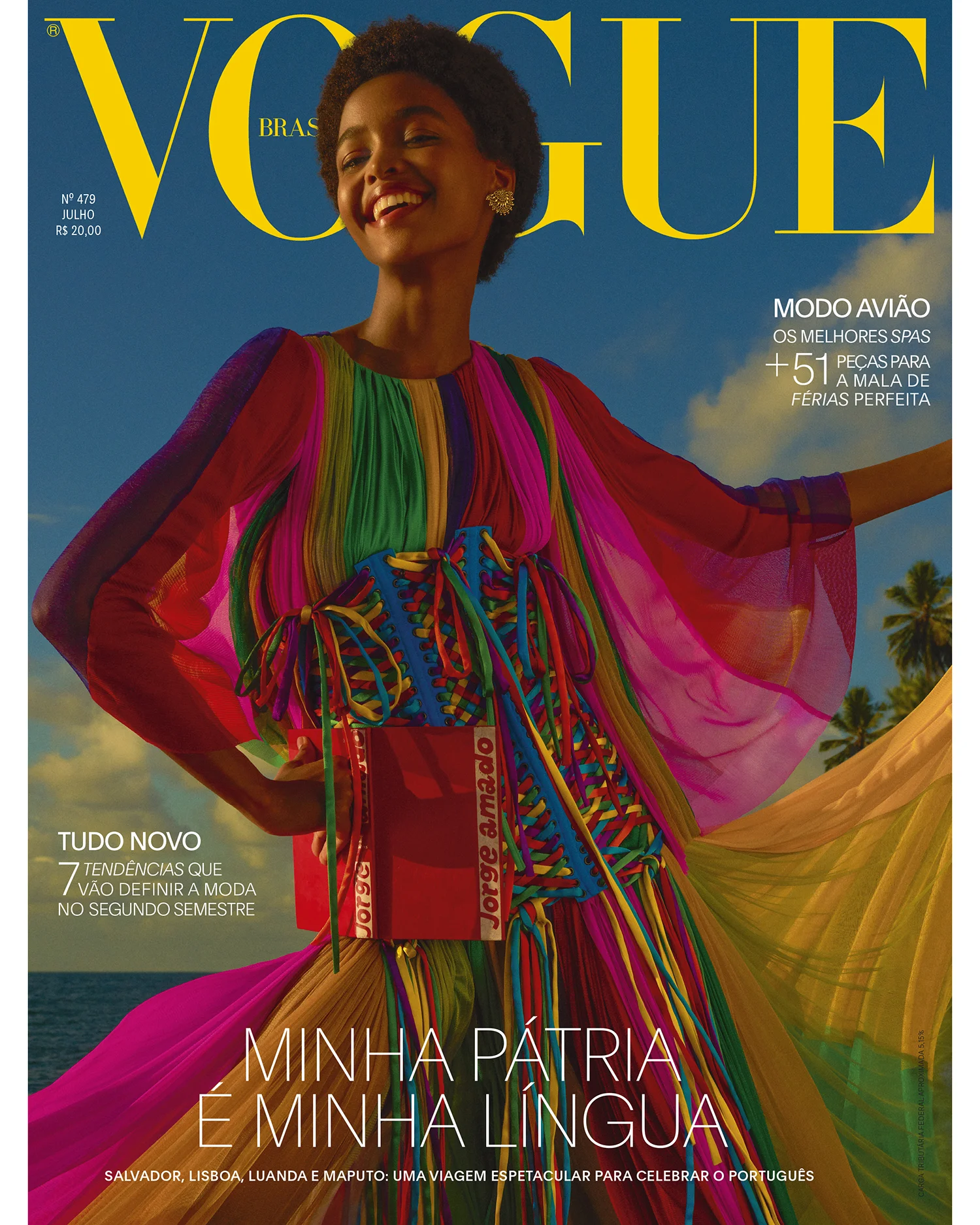 BLÉSNYA MINHER for VOGUE BRASIL July 2018 with double covers &amp; editorial