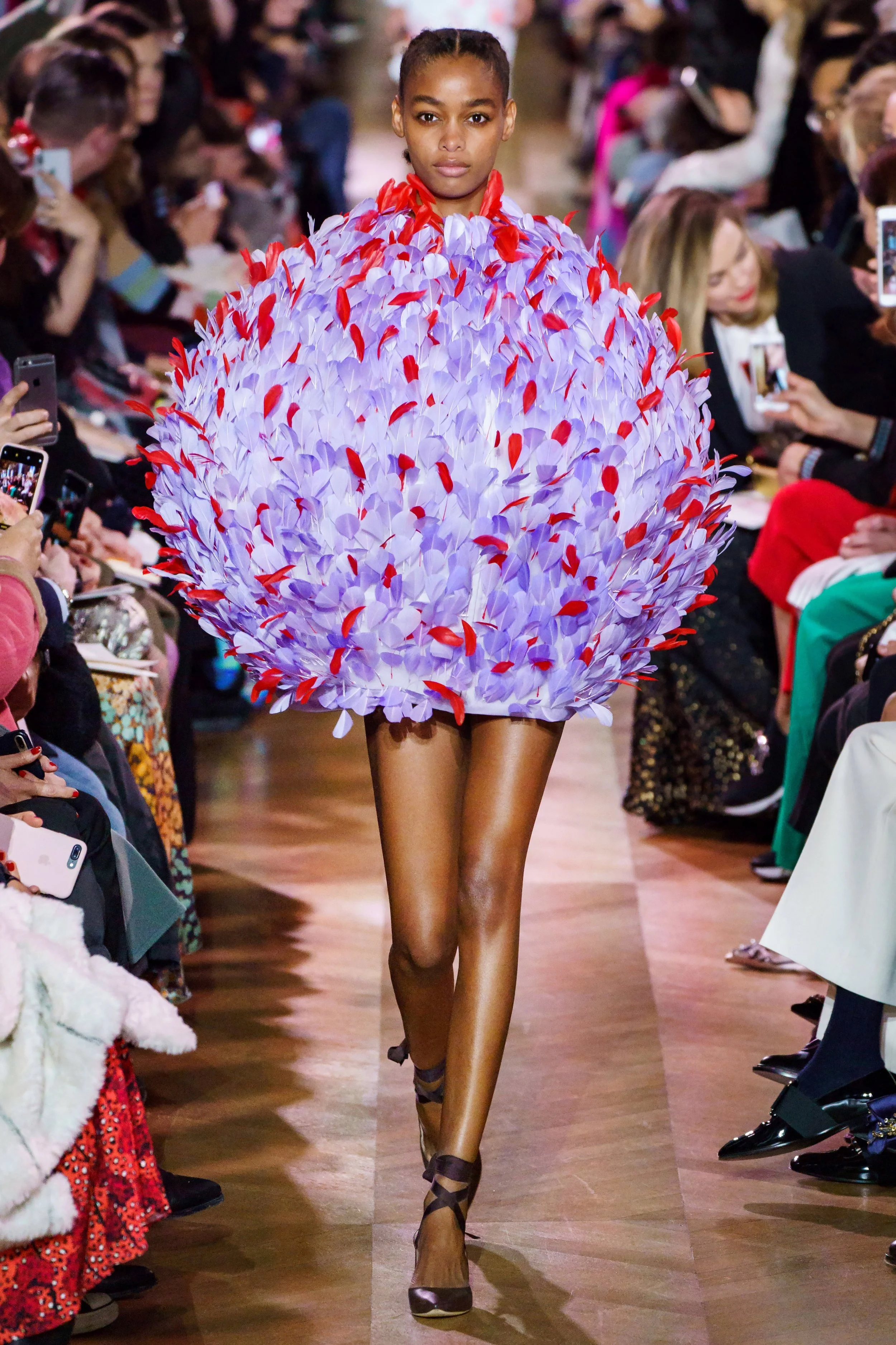 BLÉSNYA MINHER walking for SCHIAPARELLI Haute Couture Spring 2019