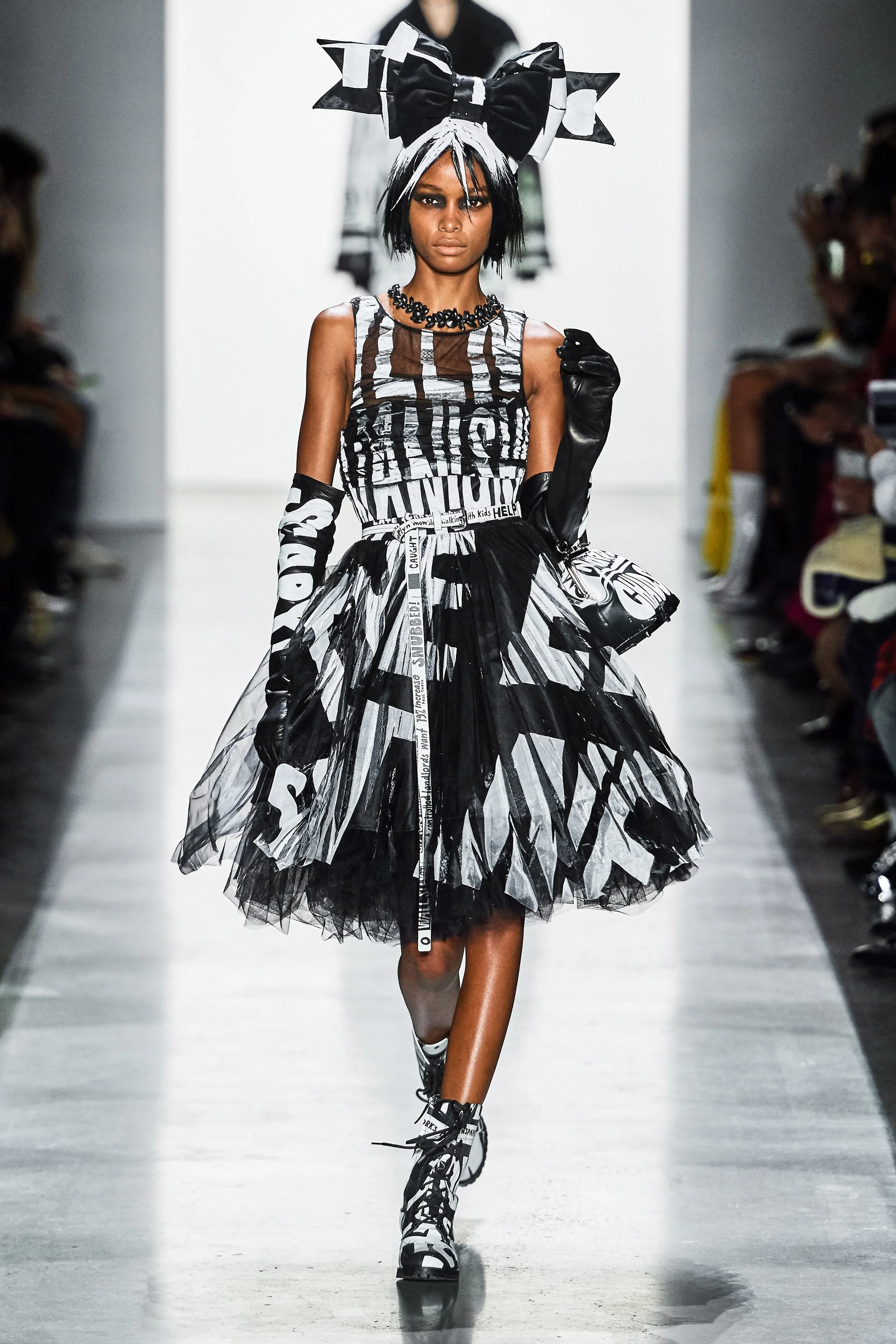 BLÉSNYA MINHER walking for JEREMY SCOTT Fall 2019 NYFW