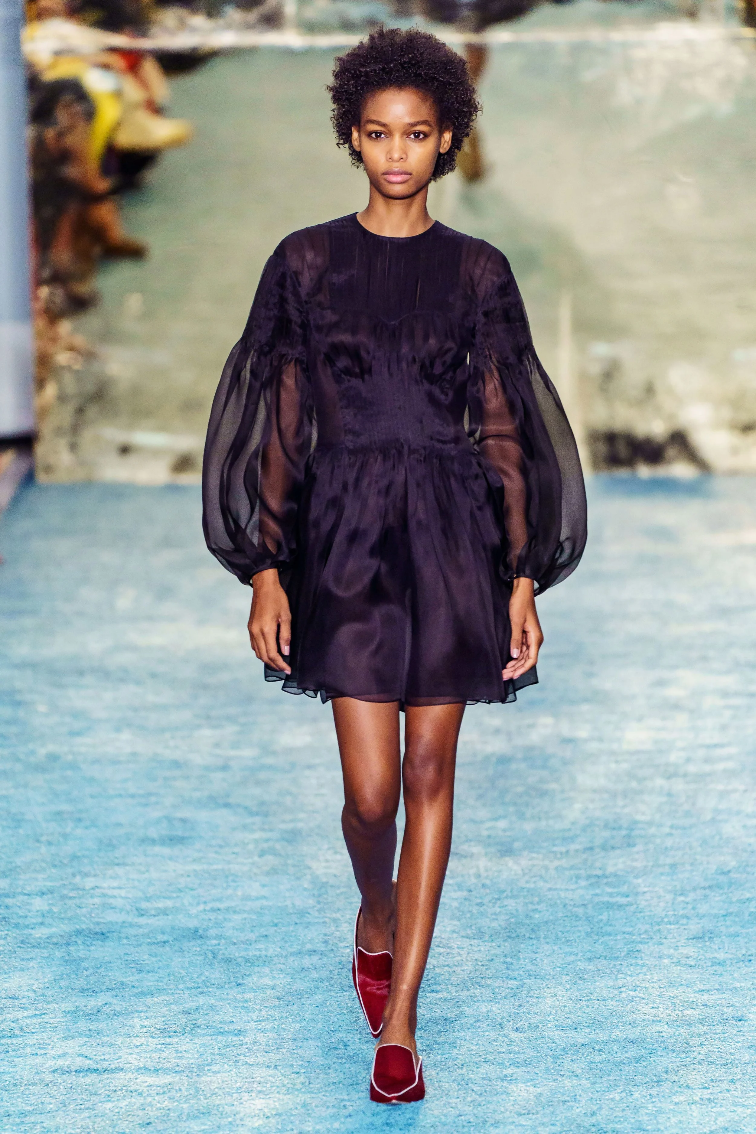 BLÉSNYA MINHER walking for CAROLINA HERRERA Fall 2019 NYFW