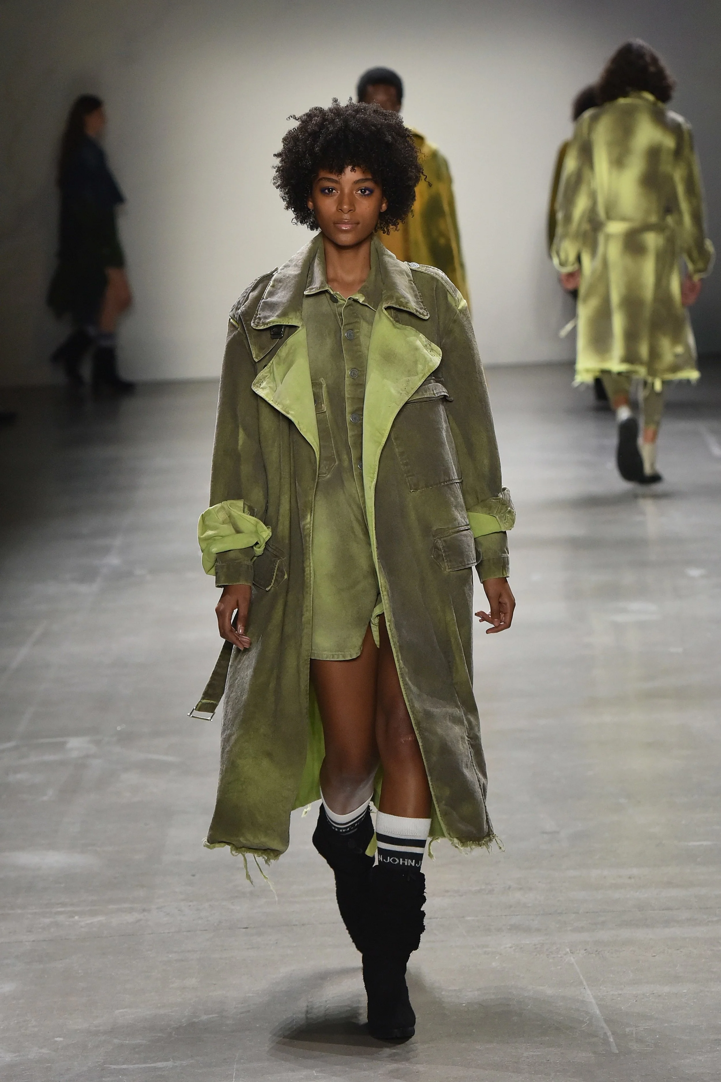 ALÉCIA MORAIS walking for JOHN JOHN Fall 2019 NYFW